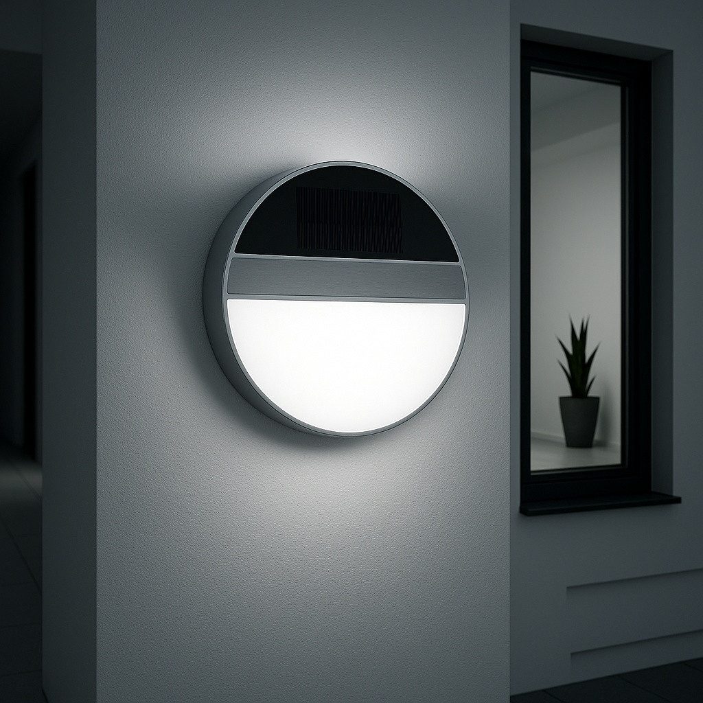 MeLiTec LED Außen-Wandleuchte Solar Wandleuchte SWL06, nein