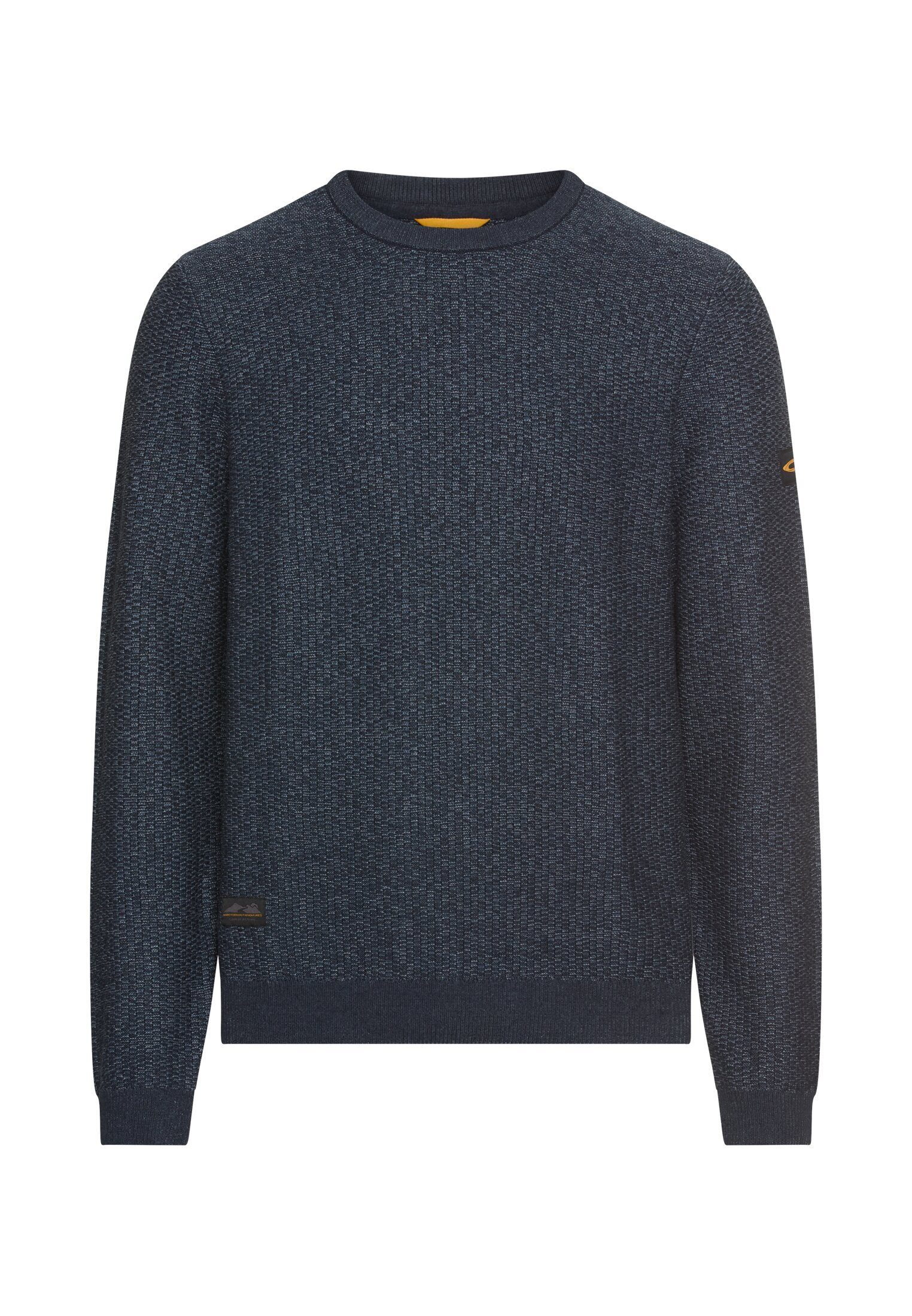 camel active Вязаные свитера mit Rundhalskragen Langarm Rundhals Markenlabel