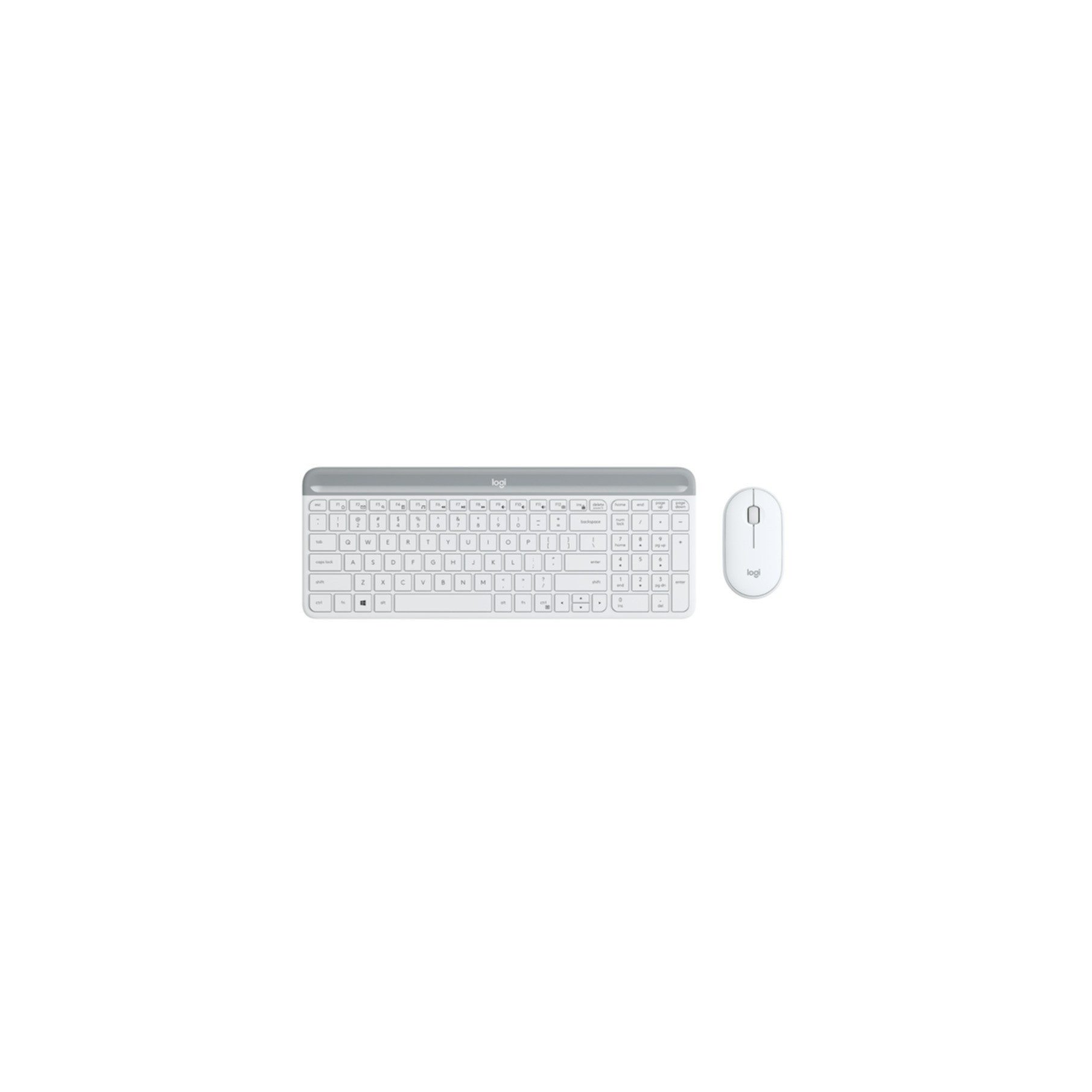 Logitech MK470 Slim Combo - kabelloses Tastatur-Maus-Set, weiß