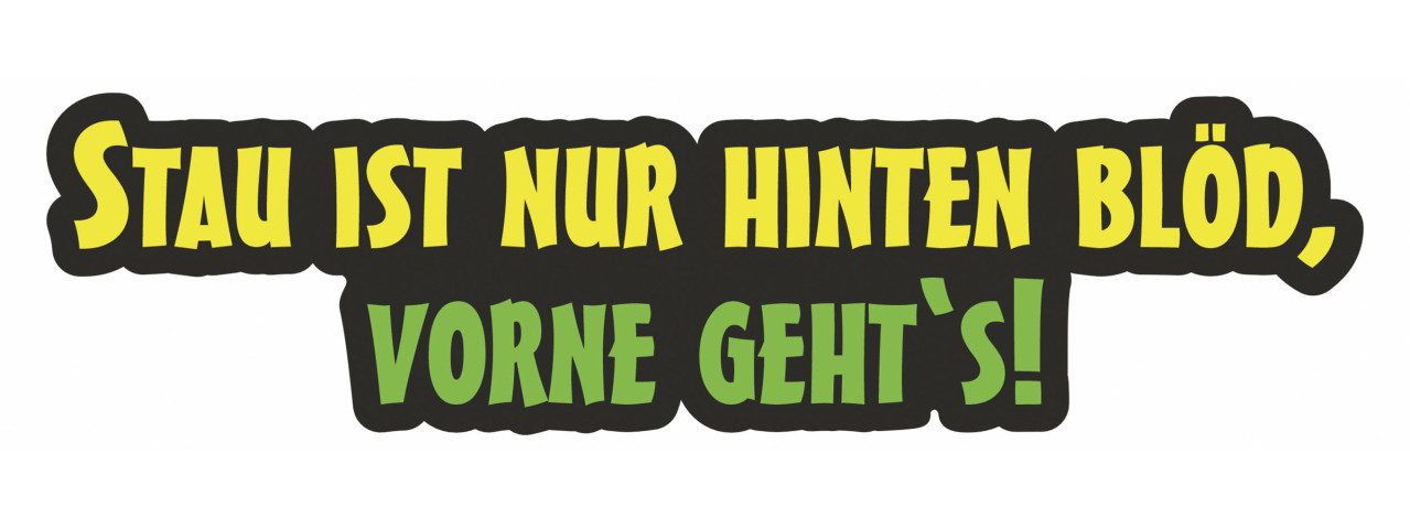 Hermann Schütz Aufkleber Hermann Schütz Aufkleber Stau ist nur von hinten