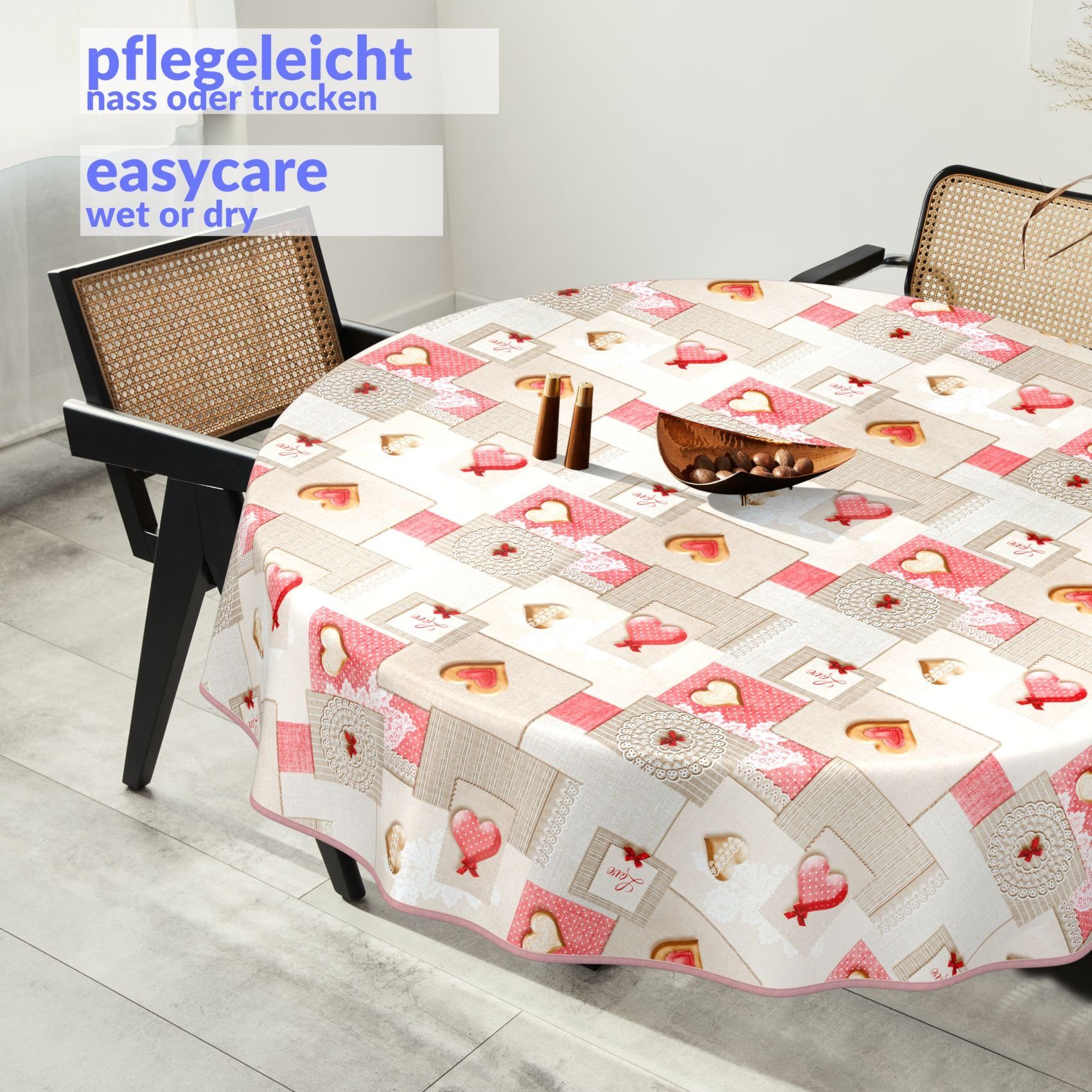ANRO Tischdecke Wachstuchtischdecke MIMOSA Gartentischdecke (Einzelstück günstig online kaufen