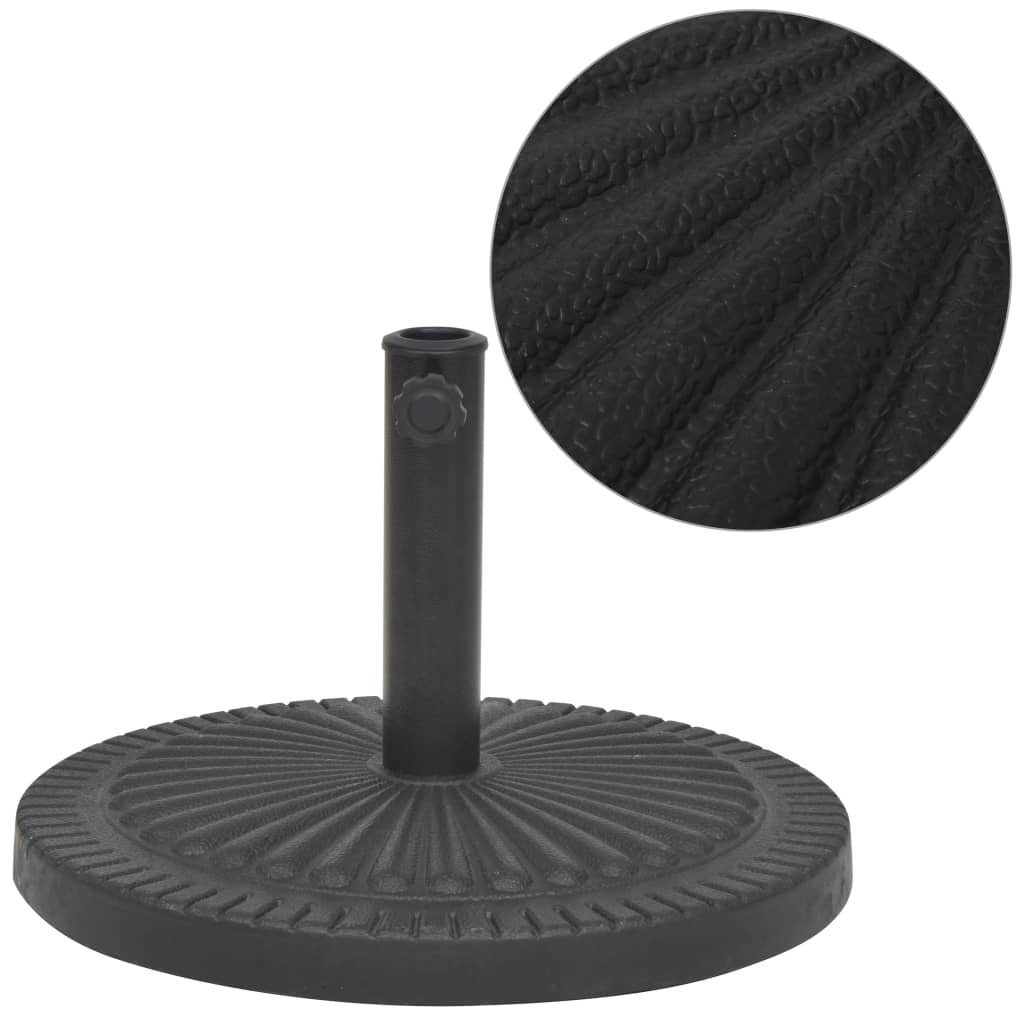 vidaXL Schirmhalter Sonnenschirmständer Harz Rund Schwarz 29 kg, 1 tlg.