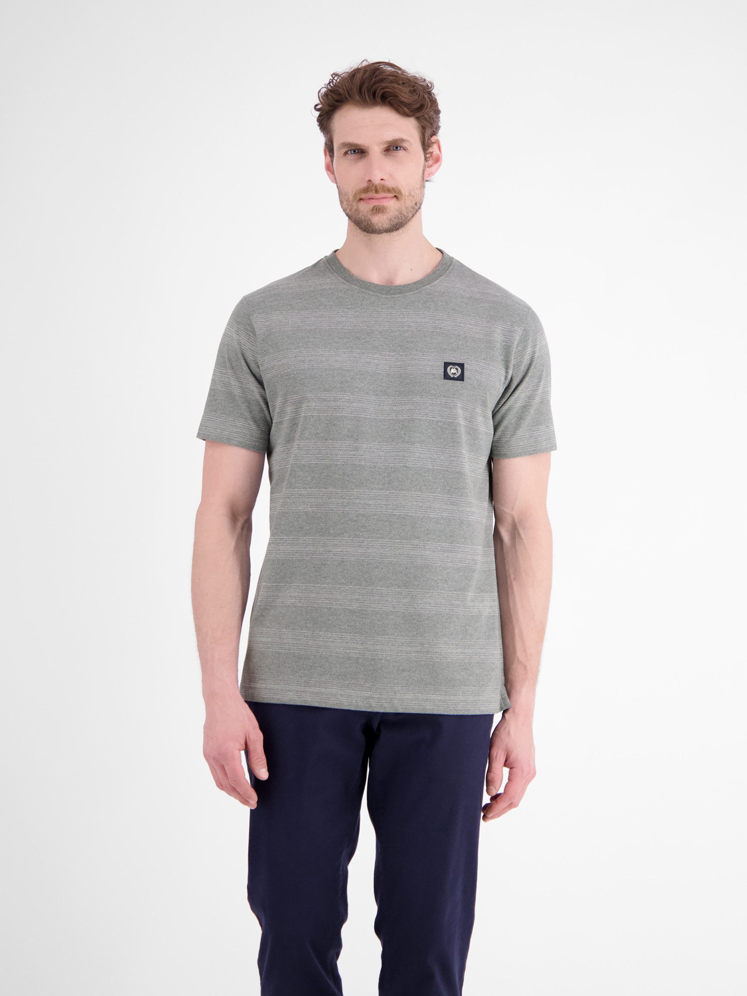 LERROS T-Shirt T-Shirt in Piquéqualität mit dezenten Querstreifen