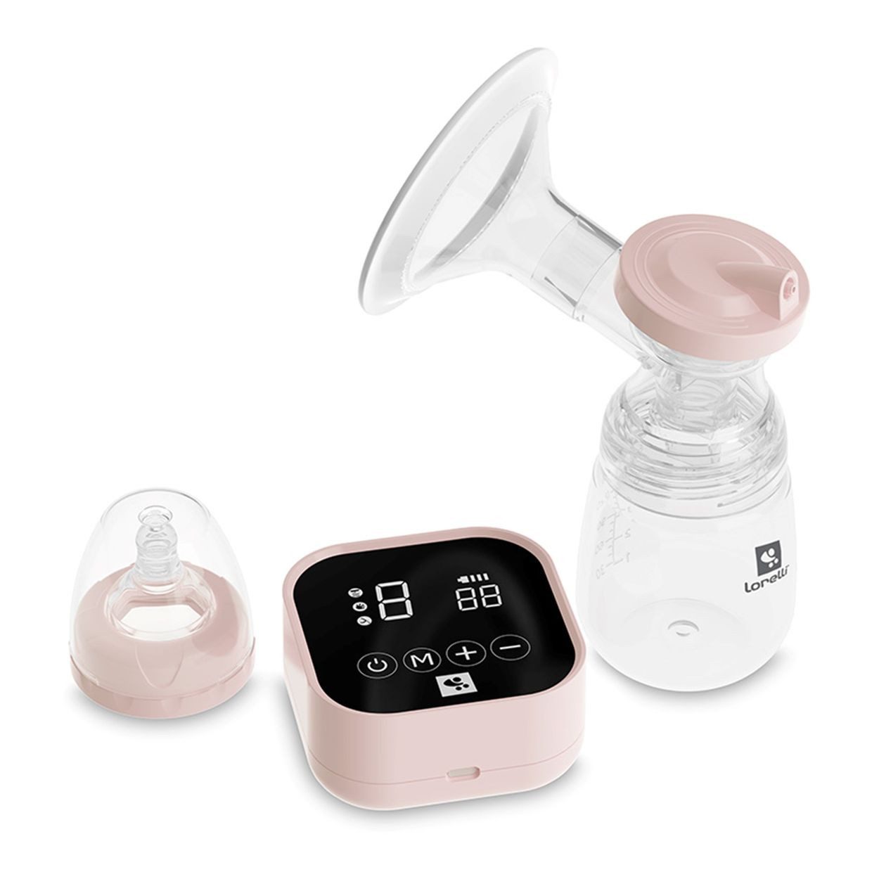 Lorelli Elektrische Milchpumpe Milchpumpe Lea elektrisch, 180 ml Timer LED-Anzeige 4 Modi 9 Vakuumstufen