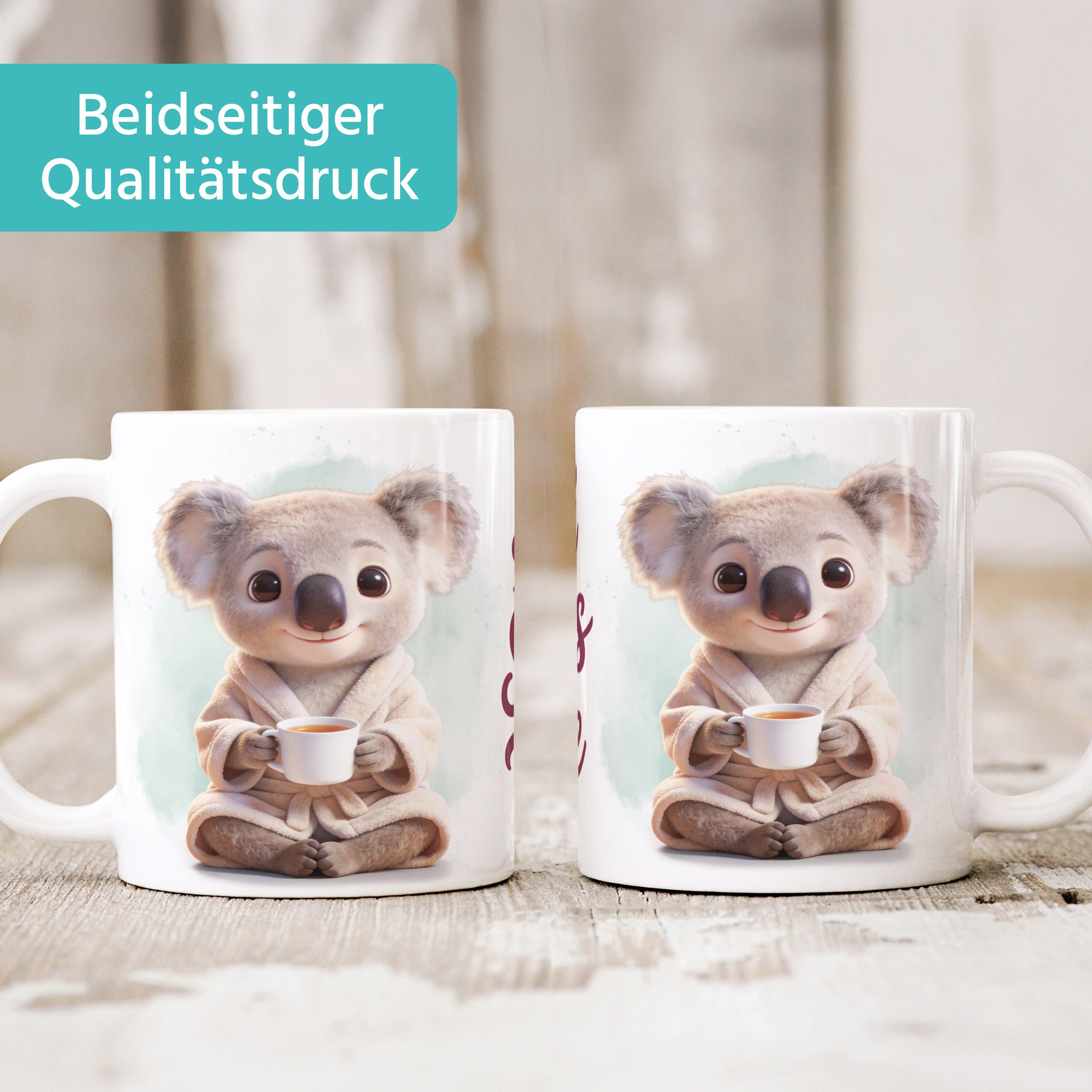 SpecialMe Tasse Anti Stress Tasse - Koalabär Motiv - Bürotasse, lustige Kaffeebecher, Keramik