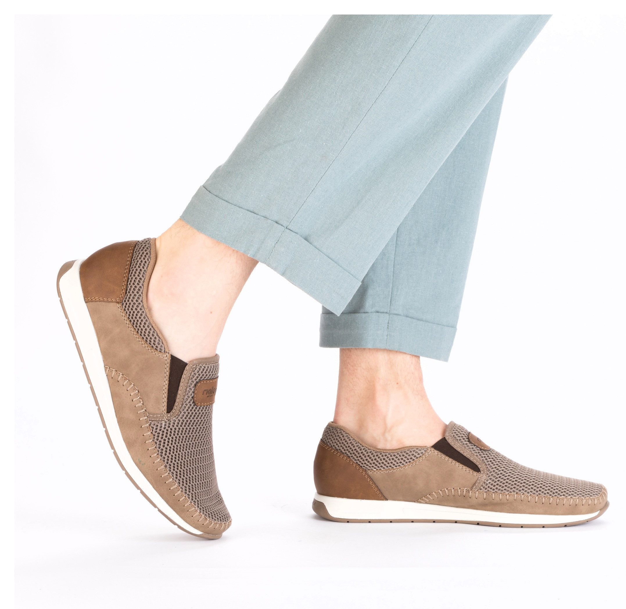 Rieker Slipper Slip-on Sneaker, Schlupfschuh mit Stretcheinsätze