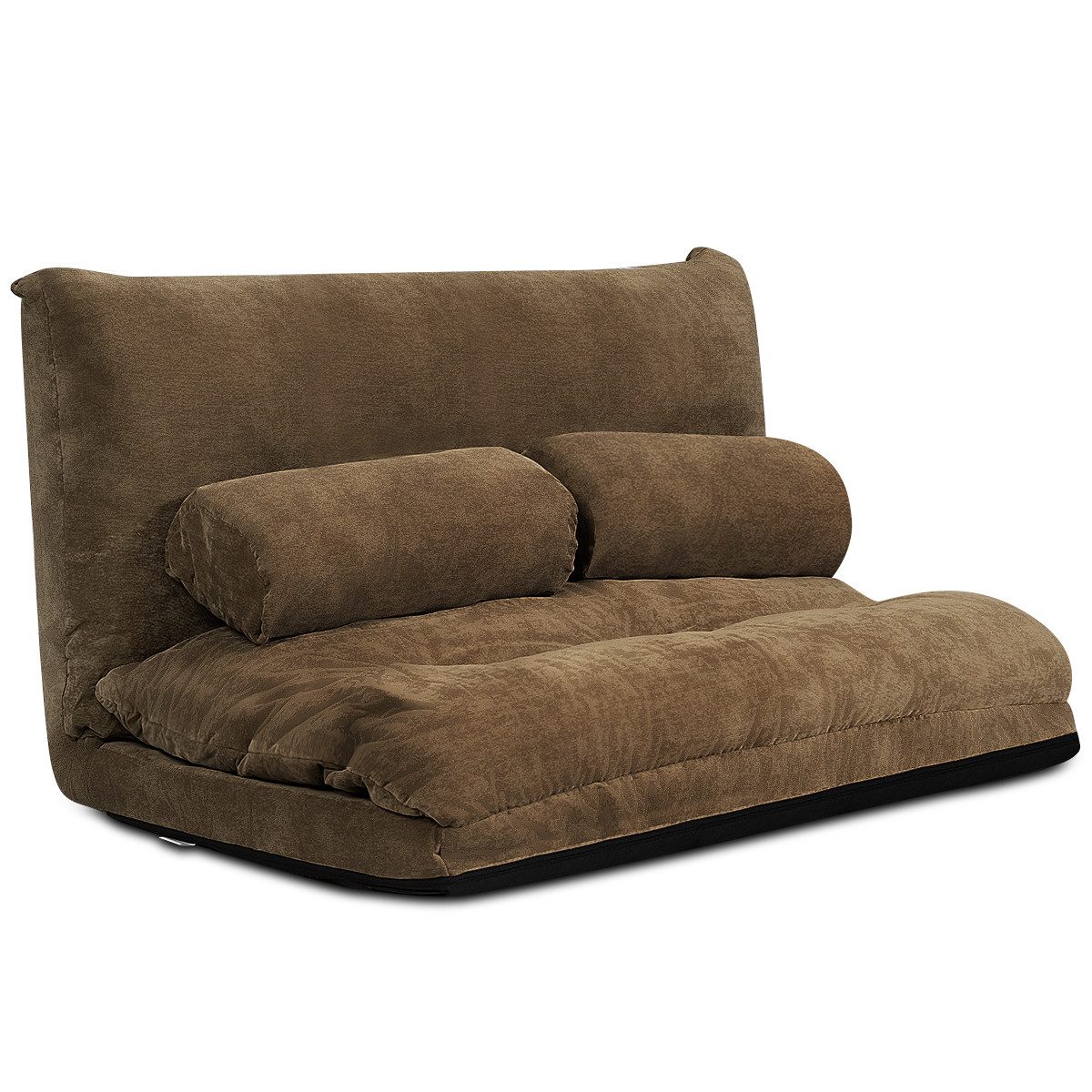 COSTWAY Schlafsofa, Bodensofa Sofabett klappbar, Bodensessel für wohnzimmer