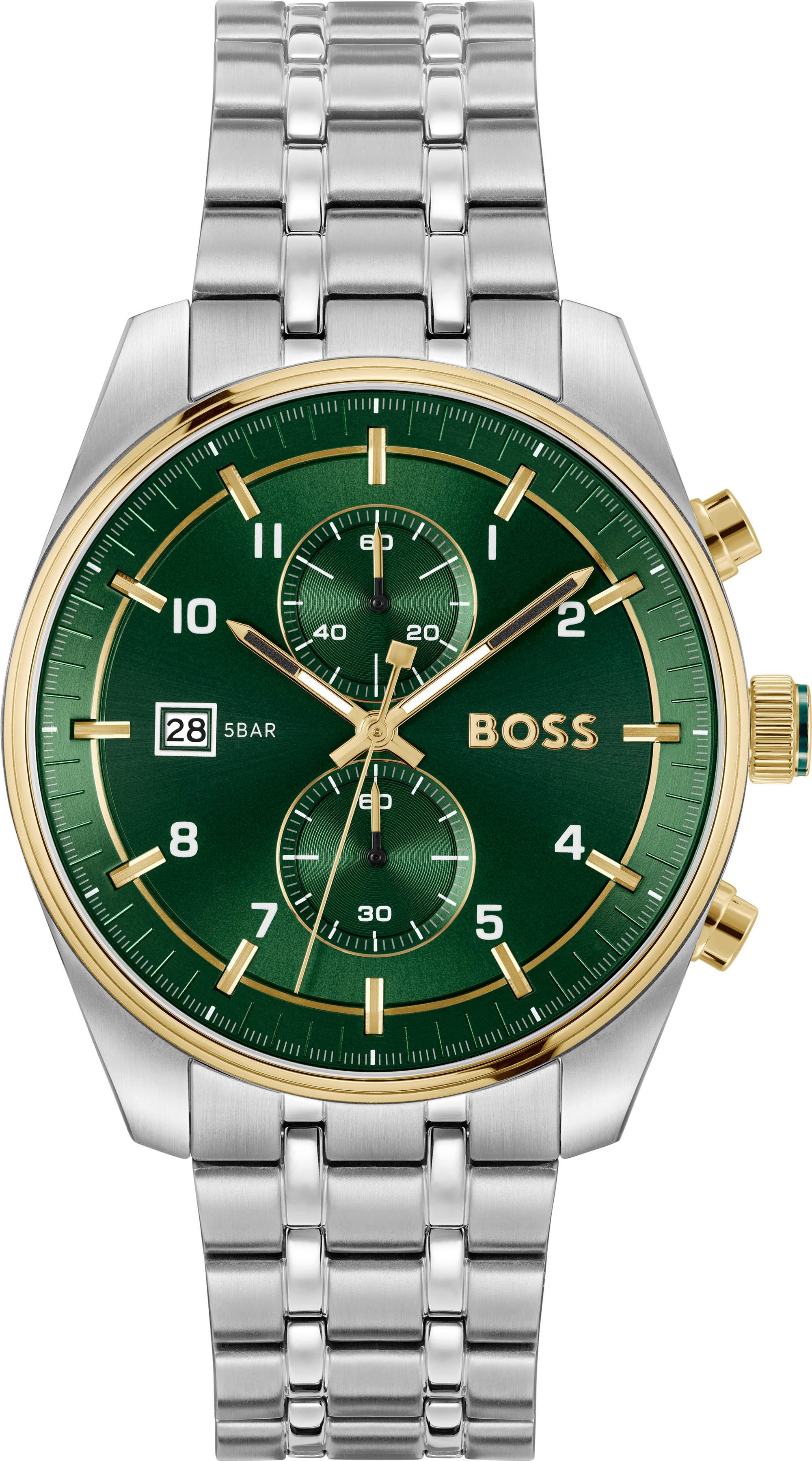 BOSS Chronograph SKYTRAVELLER 1514195, Quarzuhr, Herrenuhr, Armbanduhr, Sto günstig online kaufen