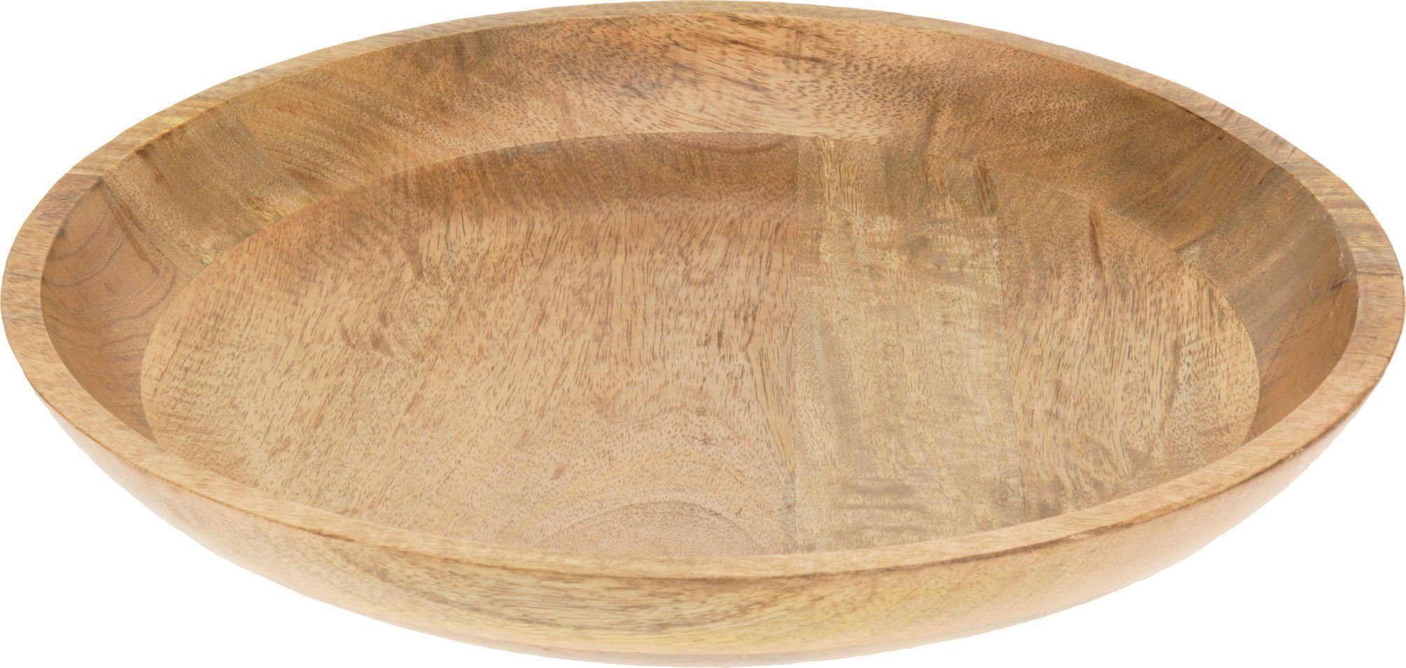 Spetebo Dekoschale Mangoholz Deko Schale rund - 40 cm (Stück, 1 St., Holzsc günstig online kaufen