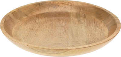 Spetebo Dekoschale Mangoholz Deko Schale rund - 40 cm (Stück, 1 St., Holzschale), Runde Dekoschale aus massivem Mango Holz