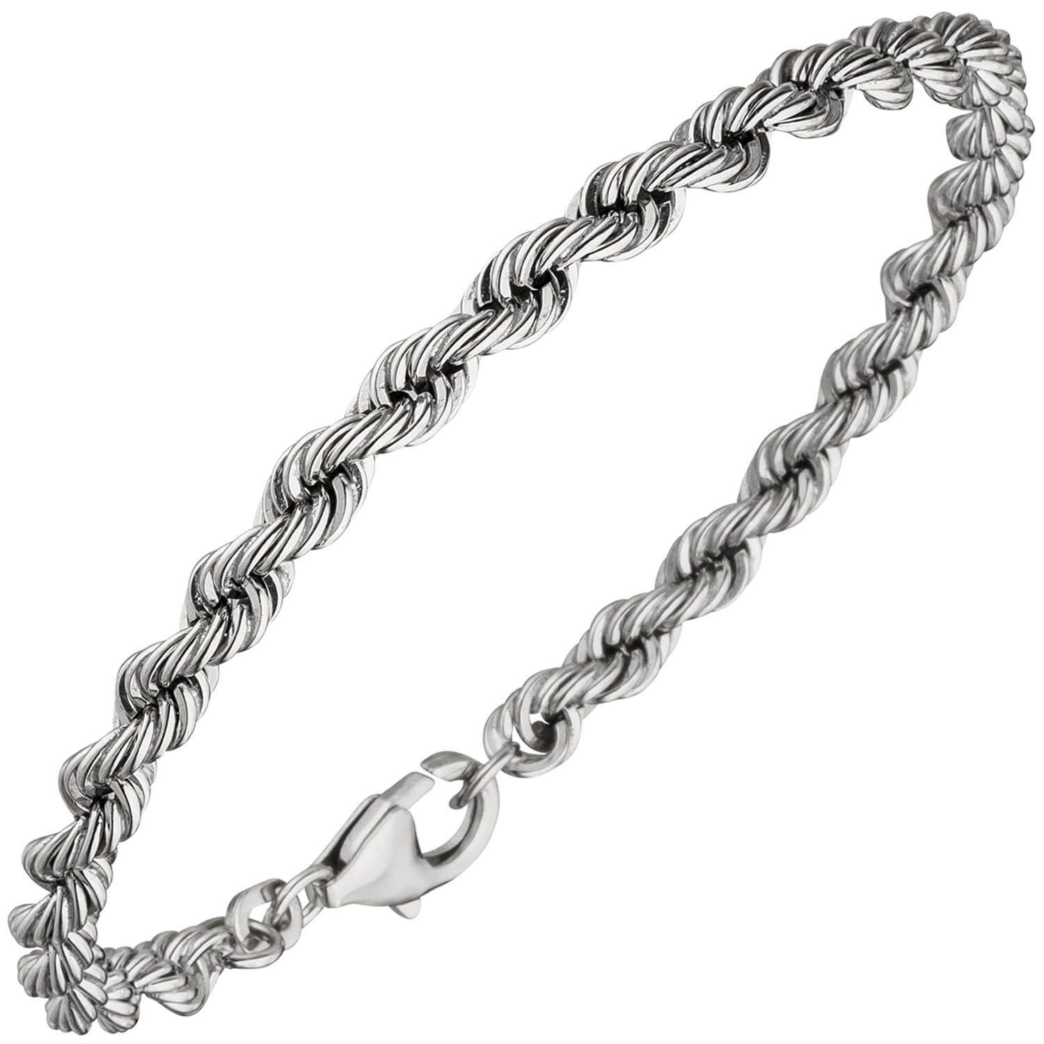 Silberarmband 4,3mm Kordelarmband aus 925 Silber, 21cm