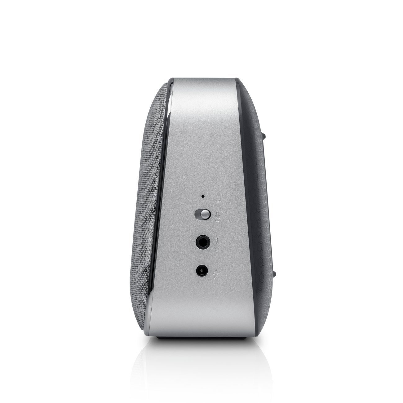 Stereo-Sound) Dynamore® MOTIV® Teufel GO 20 (Bluetooth, VOICE Teufel Wireless Technologie, Silver W, White Lautsprecher