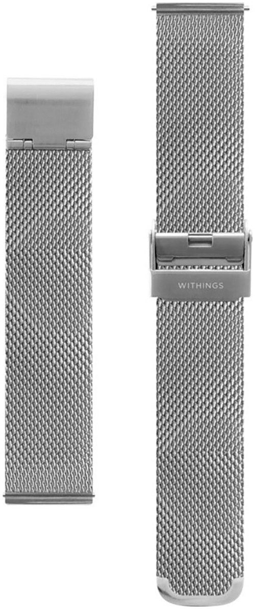 Withings Smartwatch-Armband Wristband Mesh Loop 18mm für ScanWatch/2 38mm und ScanWatch Light, Move, Steel HR 36mm - Material: Edelstahl und PVD-Beschichtung