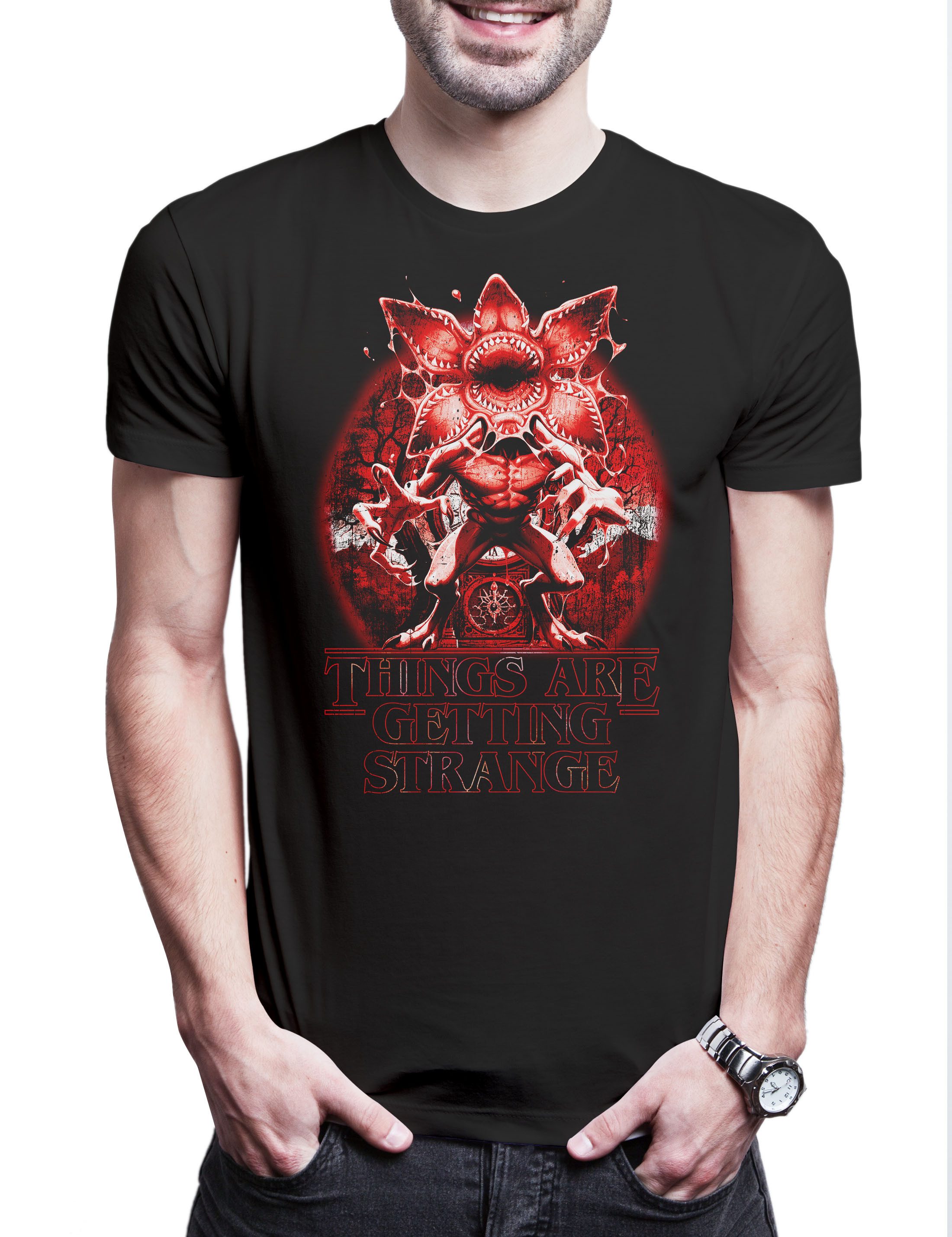 Print-Shirt Things Are Getting Strange Herren T-Shirt Eleven 80s Eighties Stranger