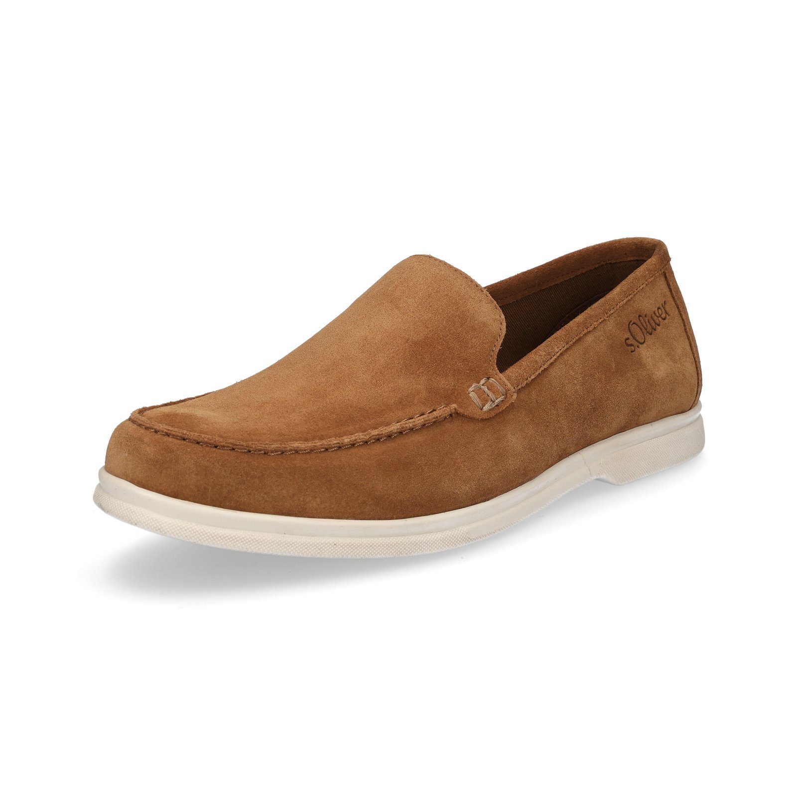 s.Oliver Herren Leder Slipper cognac braun Slipper