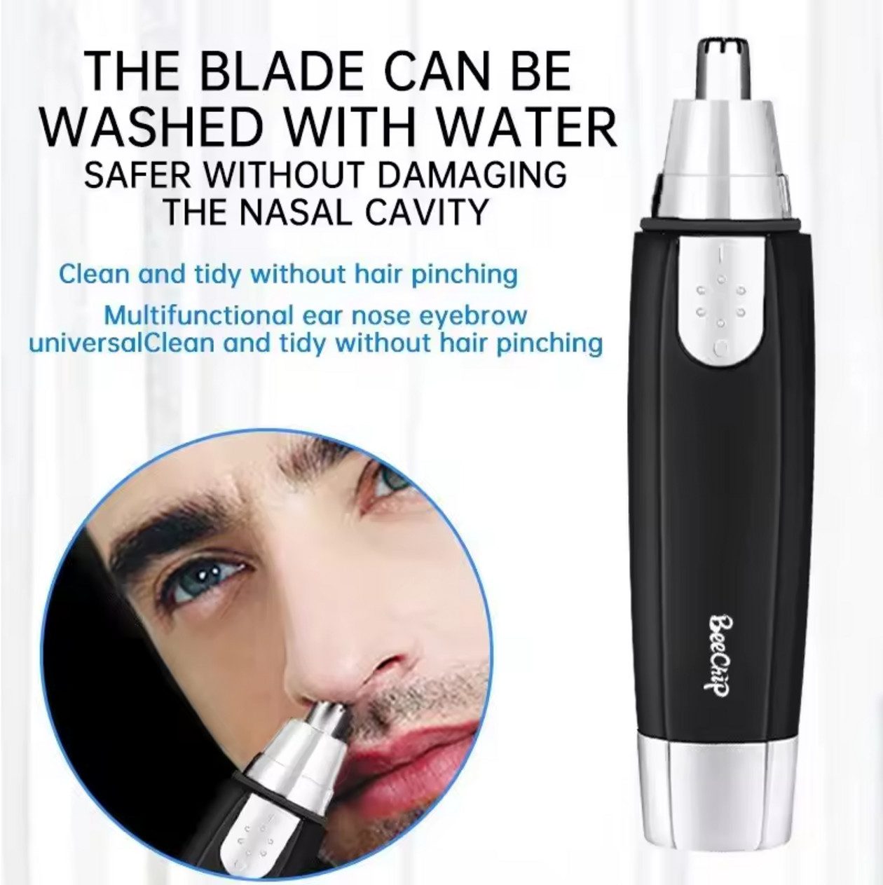 Montegoni Beauty-Trimmer Elektrischer Nasen- und Ohrenhaarschneider für Männer und Frauen, Schmerzloser Haarschneider mit langlebiger Klinge für präzises Trimme – Bild 5 von 5