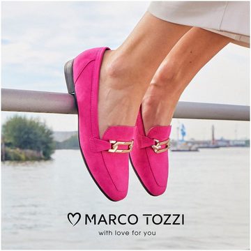 MARCO TOZZI Loafer Slipper, Business Schuh, Festtagsschuh mit elegantem Zierriegel
