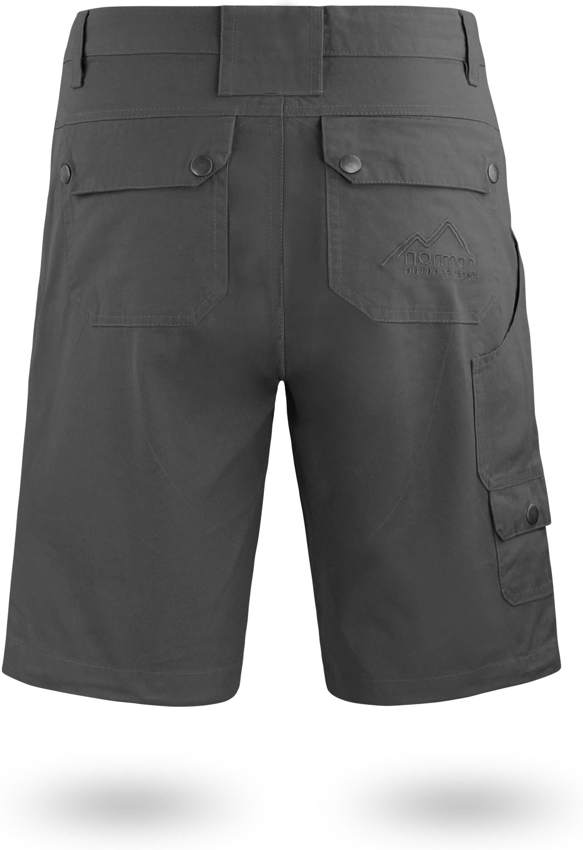 100% Herren Bio-Baumwolle Arbeitsshorts Anthrazit kurze Taschen Shorts aus mit normani Cargo-Shorts diversen Bermudas Mojave Sommershorts