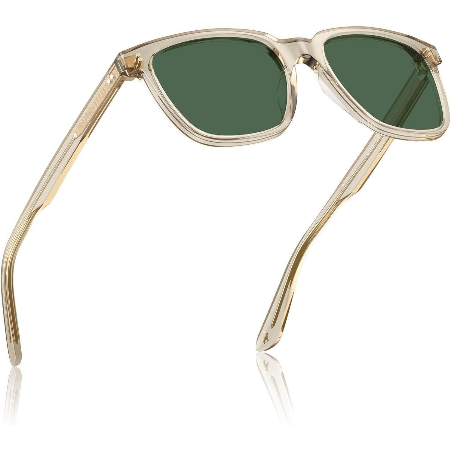 Sonnenbrille Sonnenbrille Polarisierte Rechteckig Grüne Linsen