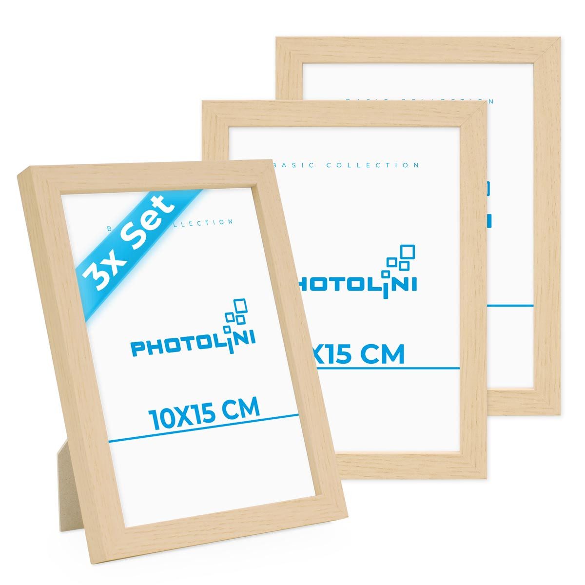 PHOTOLINI Bilderrahmen 3er Set, stabiles MDF-Holz, mit Acrylglas, extra Zub günstig online kaufen
