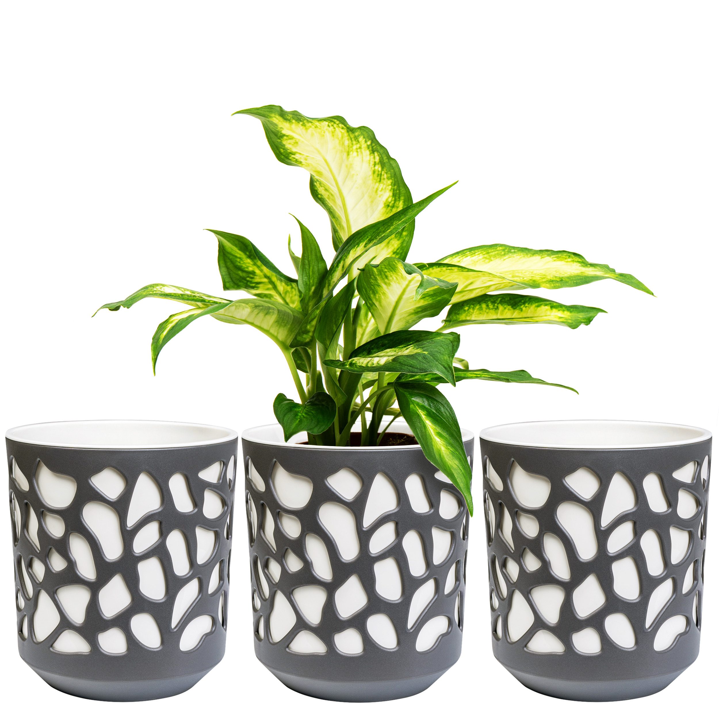 KONZEPT Blumentopf 3er Set Blumentopf klein, Übertopf Ø 14cm, Pflanzentopf günstig online kaufen