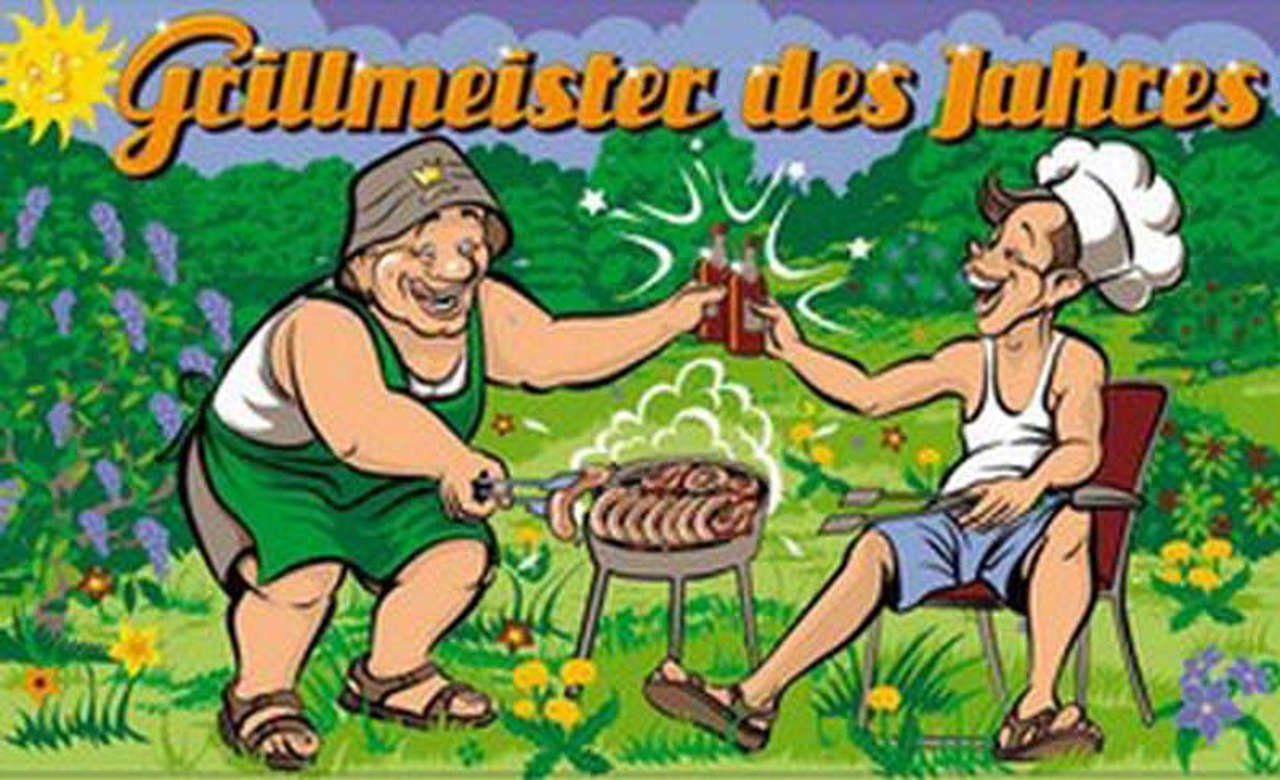 Flagge 80 g/m² Grillmeister Jahres des flaggenmeer
