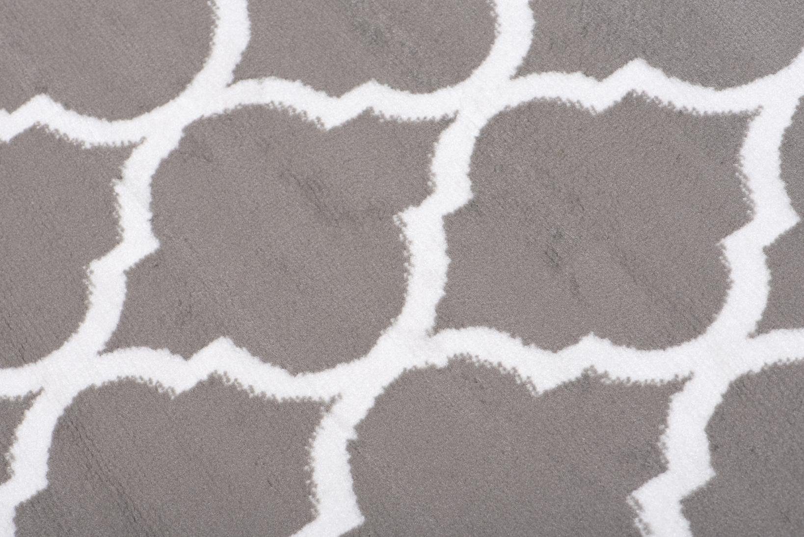 Designteppich Modern Teppich Geometrische mm, Höhe Kurzflor, für Mazovia, x grau 70 Kurzflor Muster Geeignet 140 7 Fußbodenheizung, cm, 