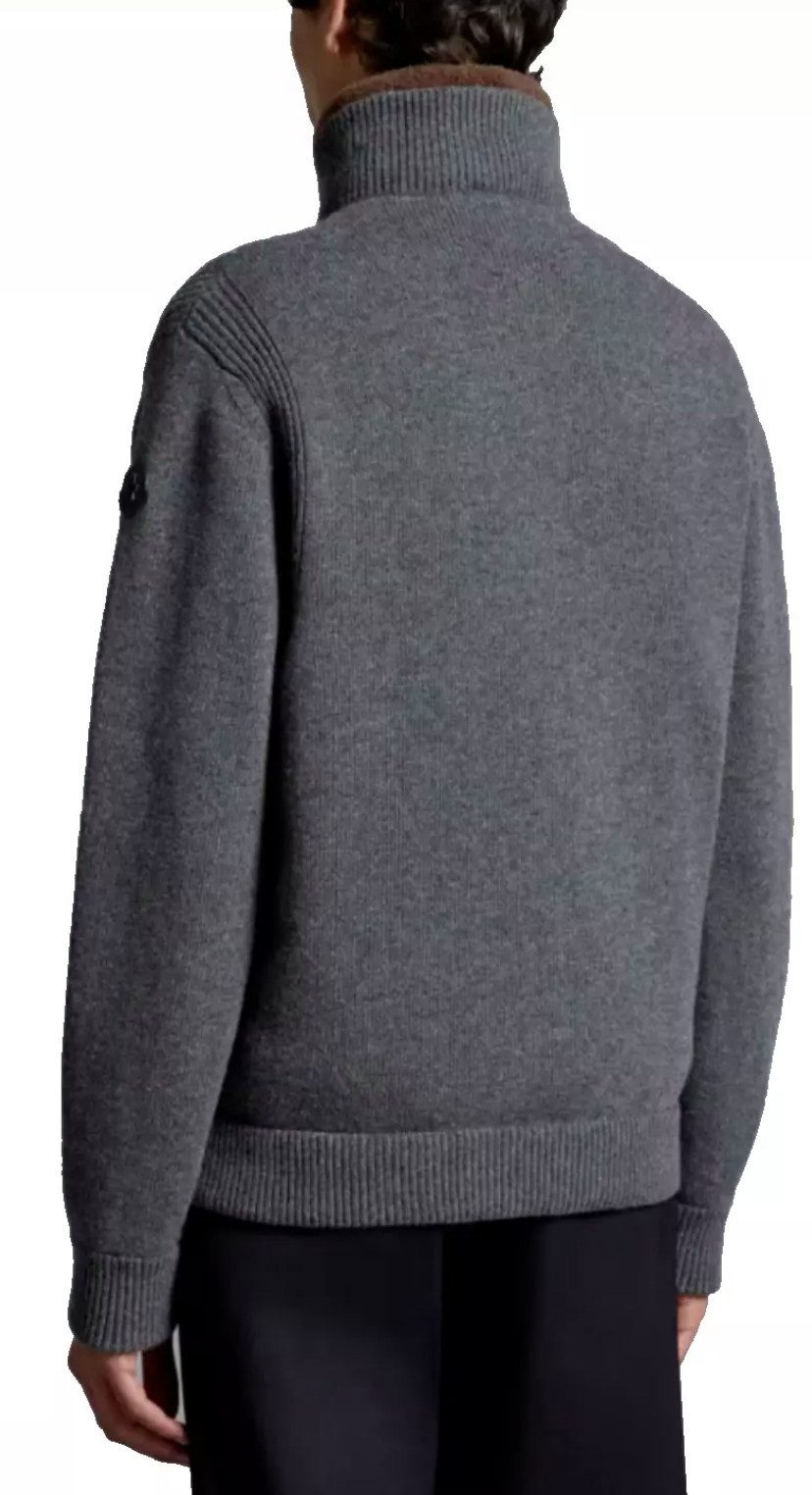 MONCLER Daunenjacke Montgenevre Woll Jacke mit Abnehmbarer Shearling-Kragen gerippte Bündchen, elastischer Saum, Logo-Patch am Ärmel
