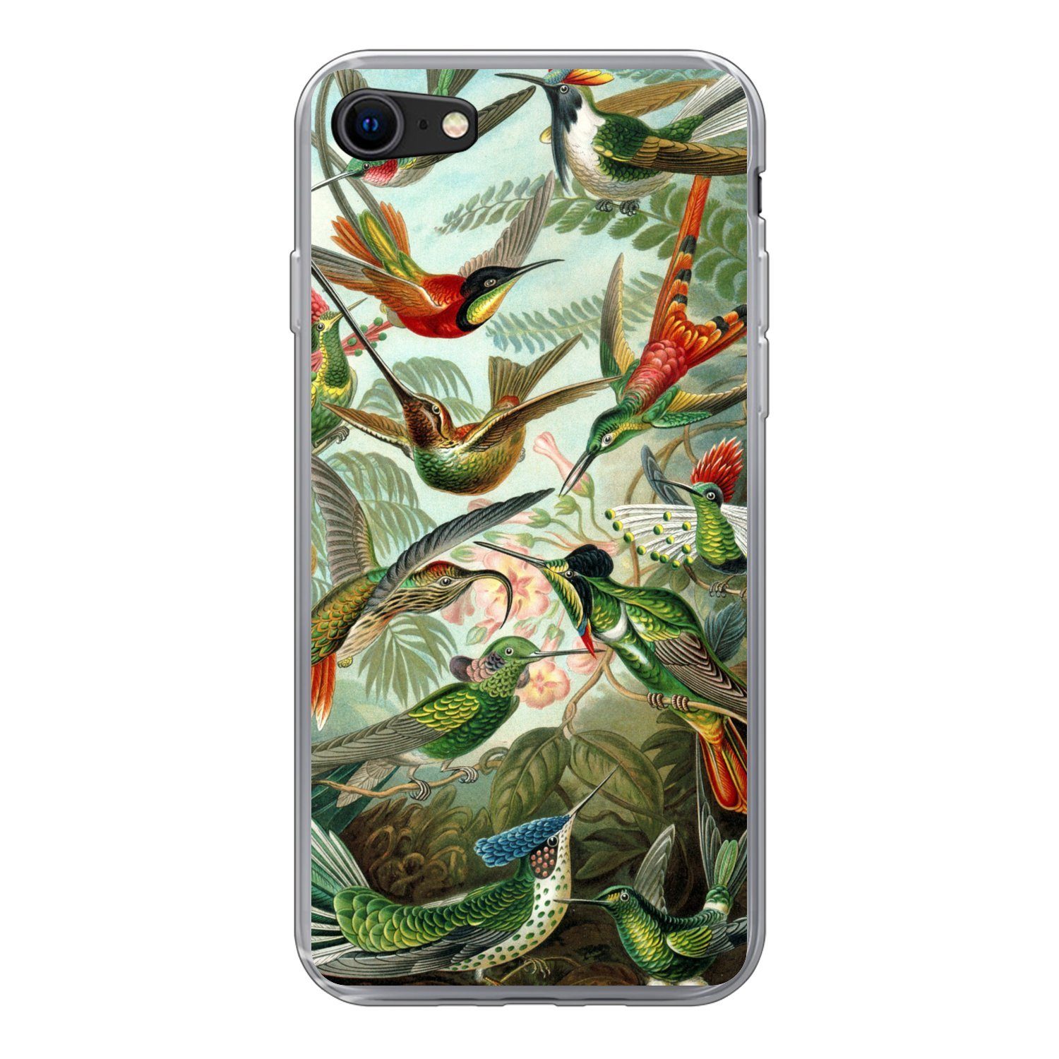 MuchoWow Handyhülle für Apple iPhone 8 Trochilidae - Alte Meister - Kunst, Smartphone-Bumper, Print, Handy Schutzhülle Dünn