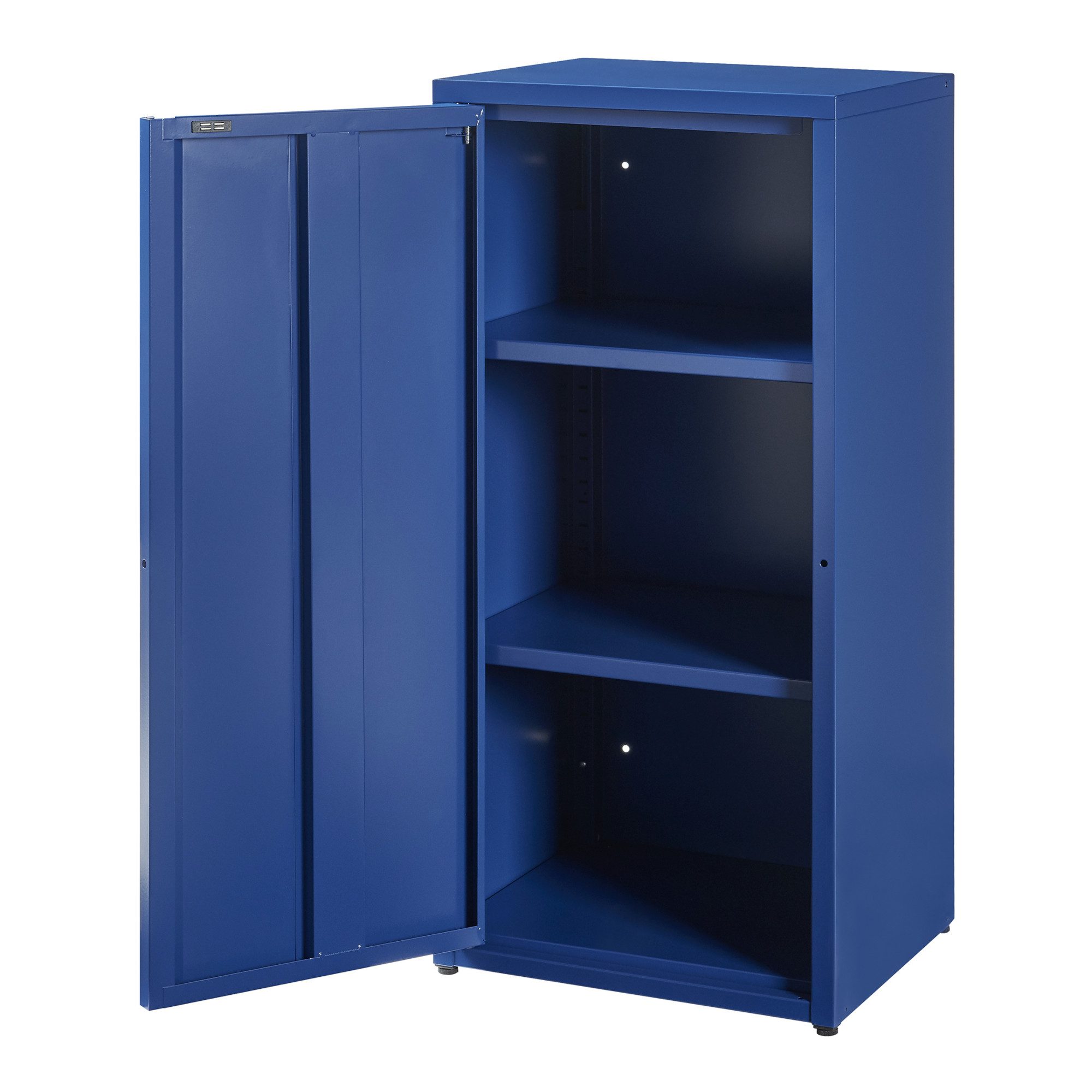 en.casa Mehrzweckschrank »Burlöv« mit 1 Tür und 2 Ablagen 88x40x35 cm Blau – Bild 5 von 5