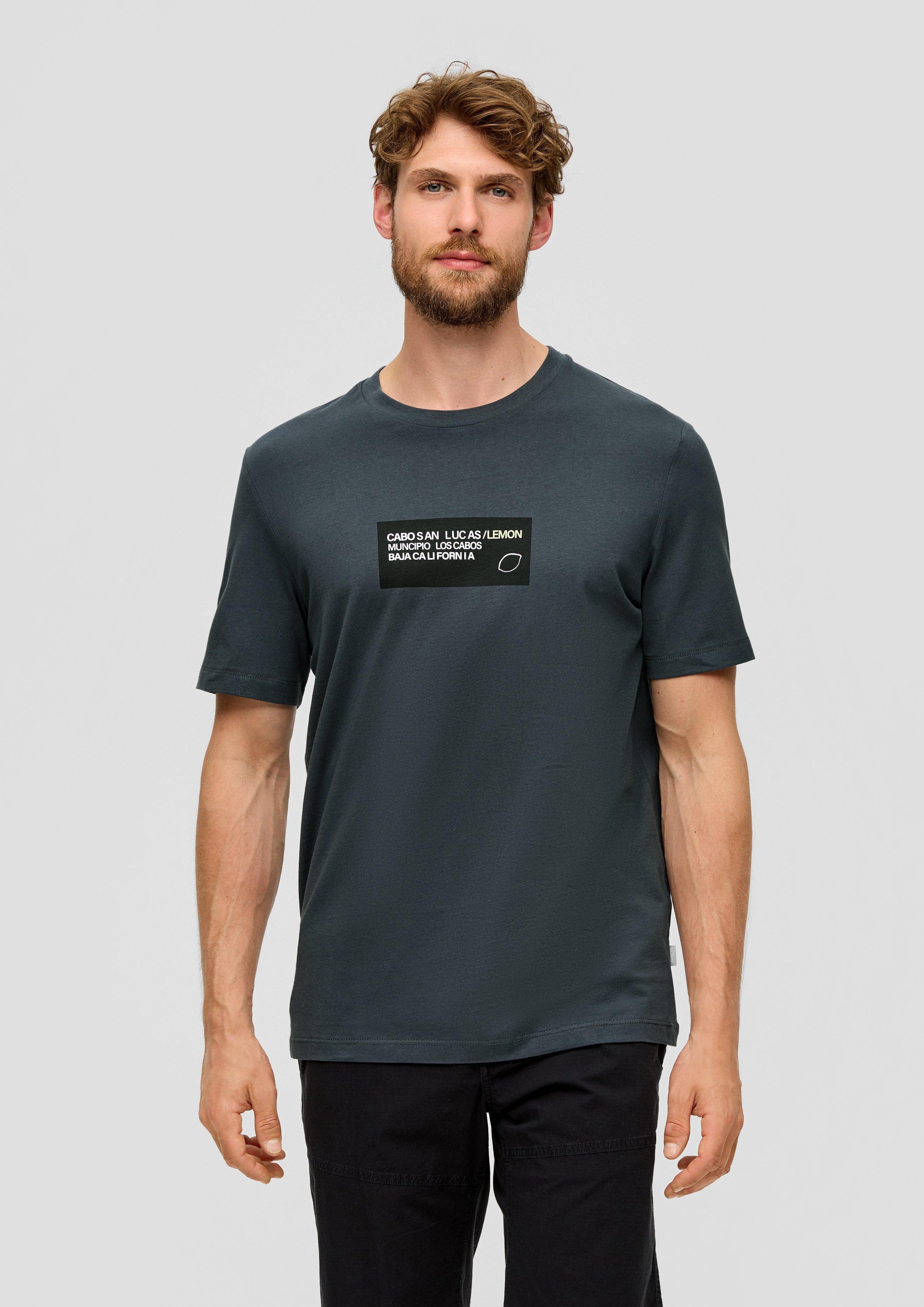 s.Oliver Kurzarmshirt T-Shirt aus Baumwoll-Jersey mit günstig online kaufen