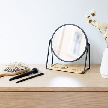 Navaris Kosmetikspiegel Schminkspiegel mit Schmuckablage - doppelseitiger Spiegel (1-St)