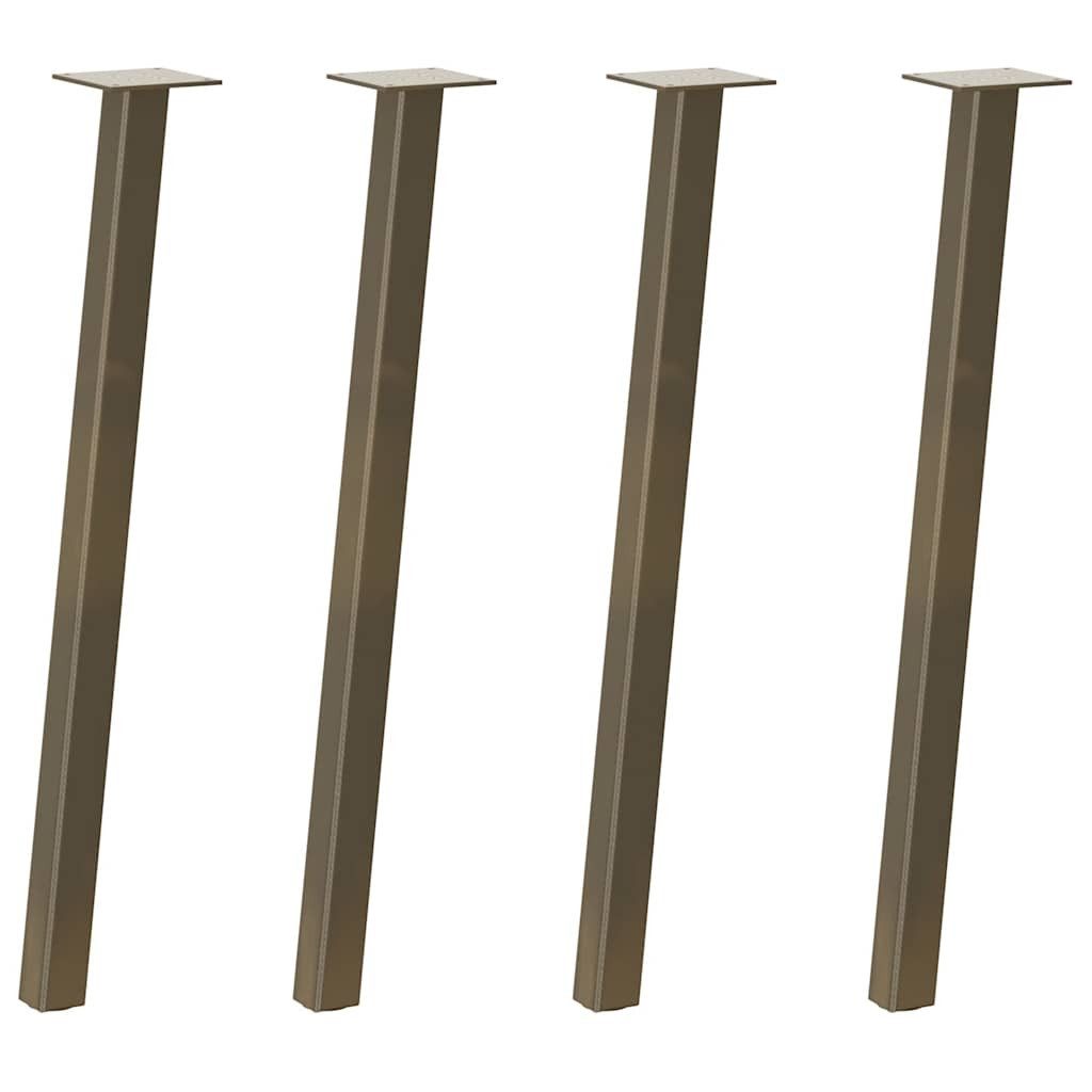 vidaXL Tischbein Konsolentischbeine 4 Stk. Naturstahl 72 cm Stahl