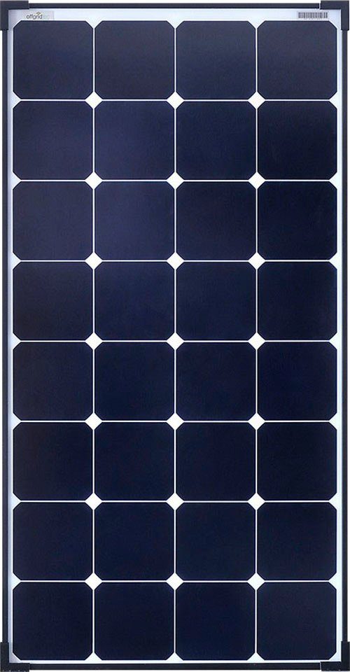 offgridtec Solarmodul SPR-100 120W 12V High-End Solarpanel, 120 W, Monokristallin, extrem wiederstandsfähiges ESG-Glas