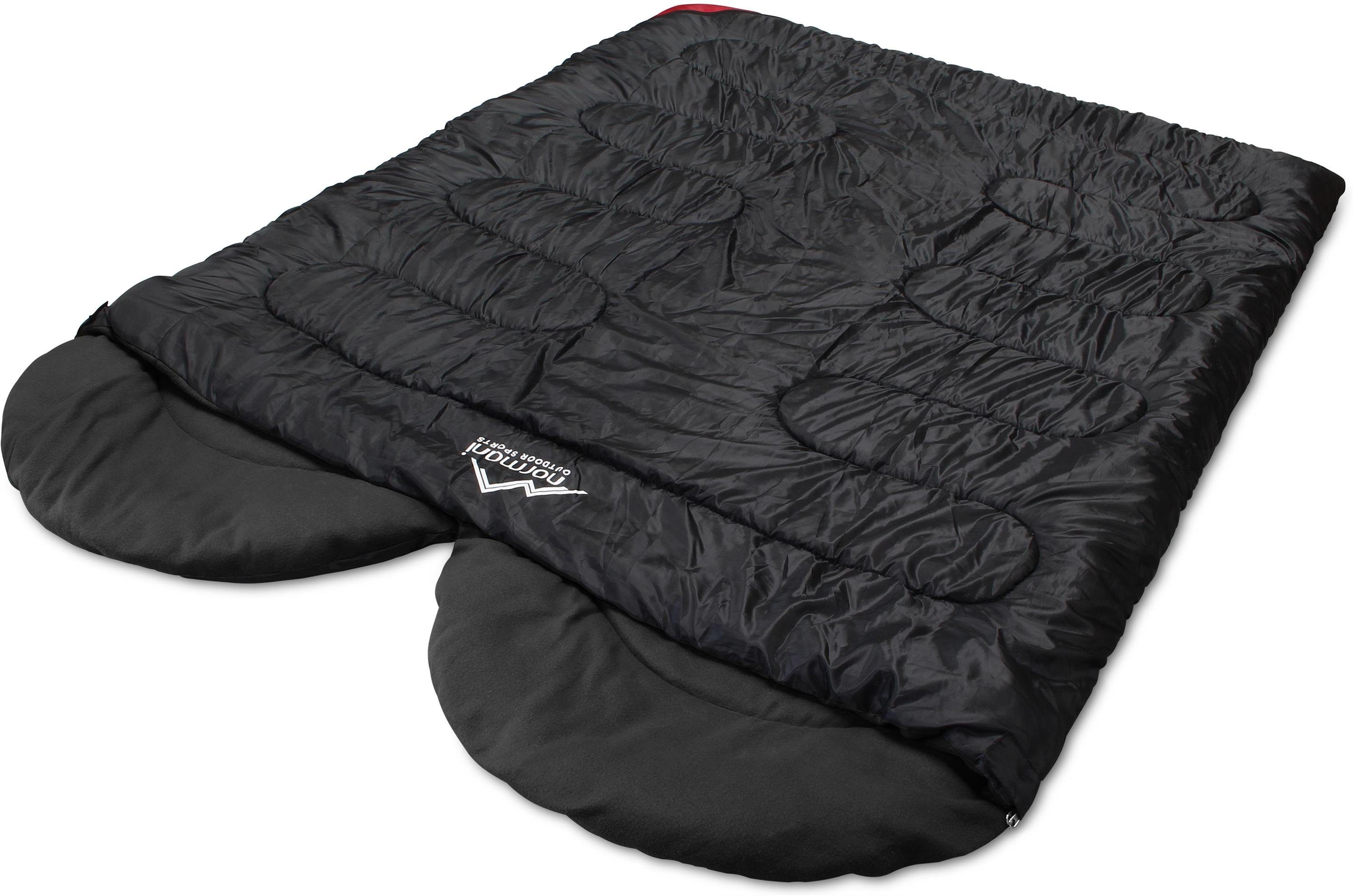 normani Doppeldeckenschlafsack Doppelschlafsack Companion, 2 Personen  Schlafsack in Komfortgröße 220 x 160 cm Outdoorschlafsack Campingschlafsack