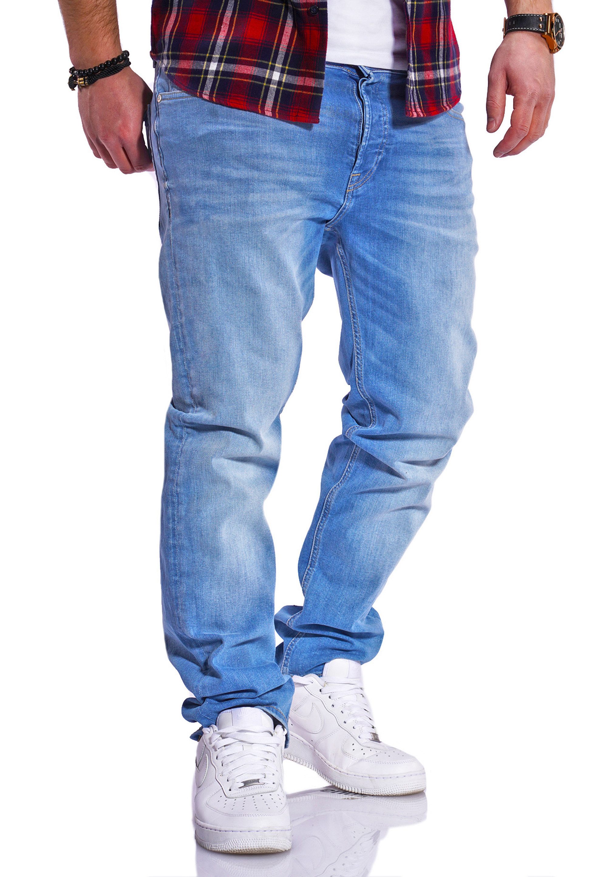 Jack & Jones Regular-fit-Jeans CLARK JJARIS Original Denim Hose mit Stretch Herren Clark Jeans Regular Fit Hose