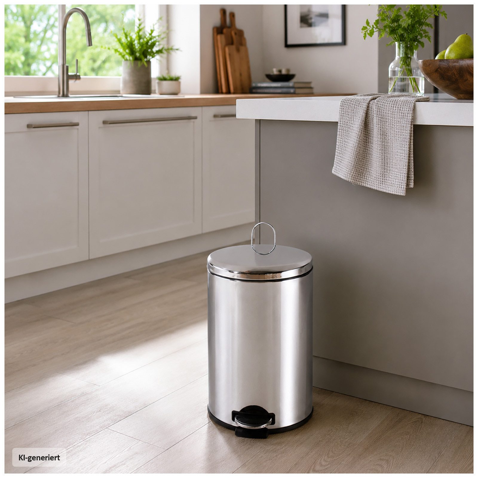 HTI-Living Mülleimer Pedalmülleimer Edelstahl Jannik 12 Liter, Abfalleimer mit Soft-Close-Deckel