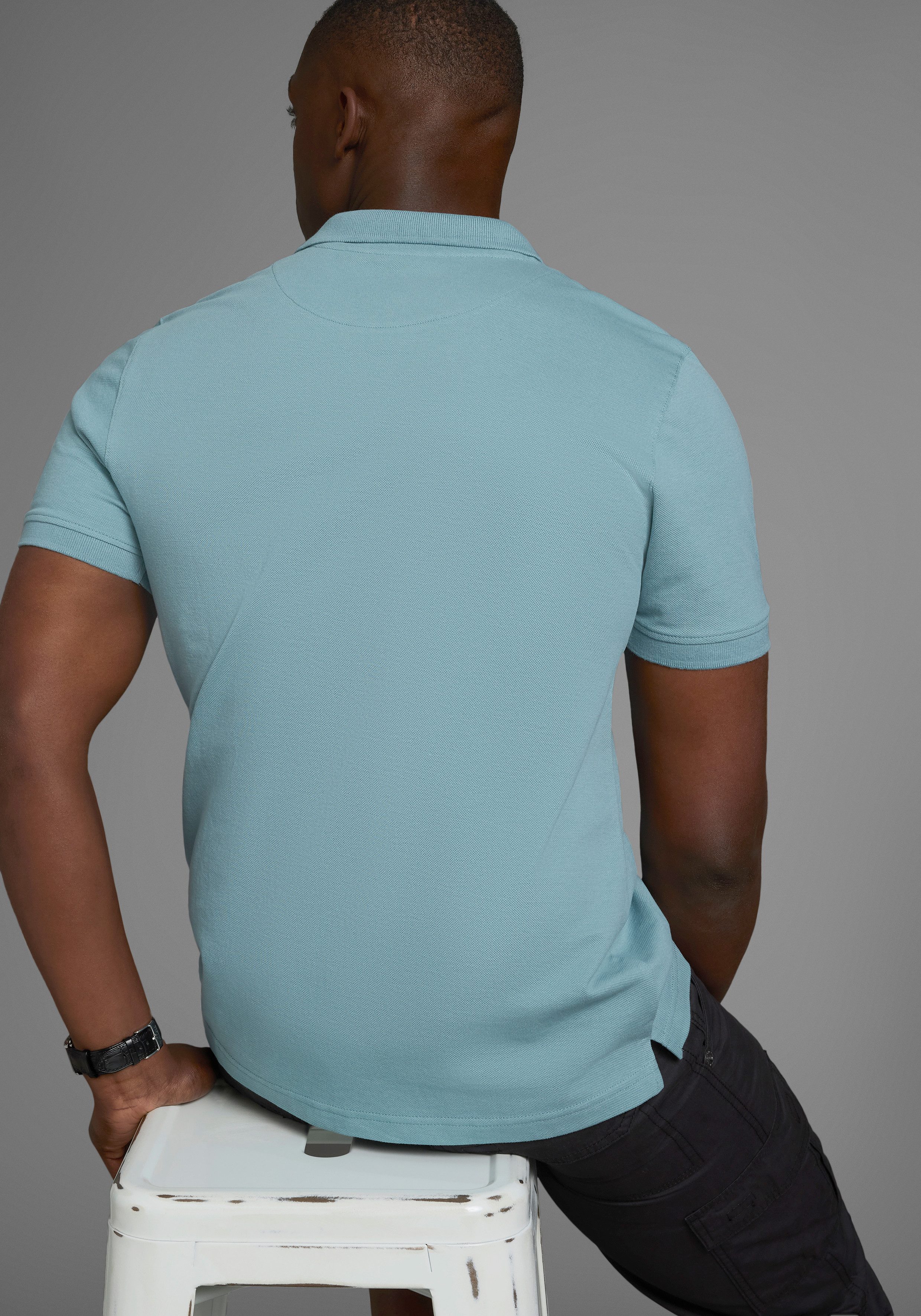 Man's World Poloshirt Kurzarm, lockere Passform, unifarben