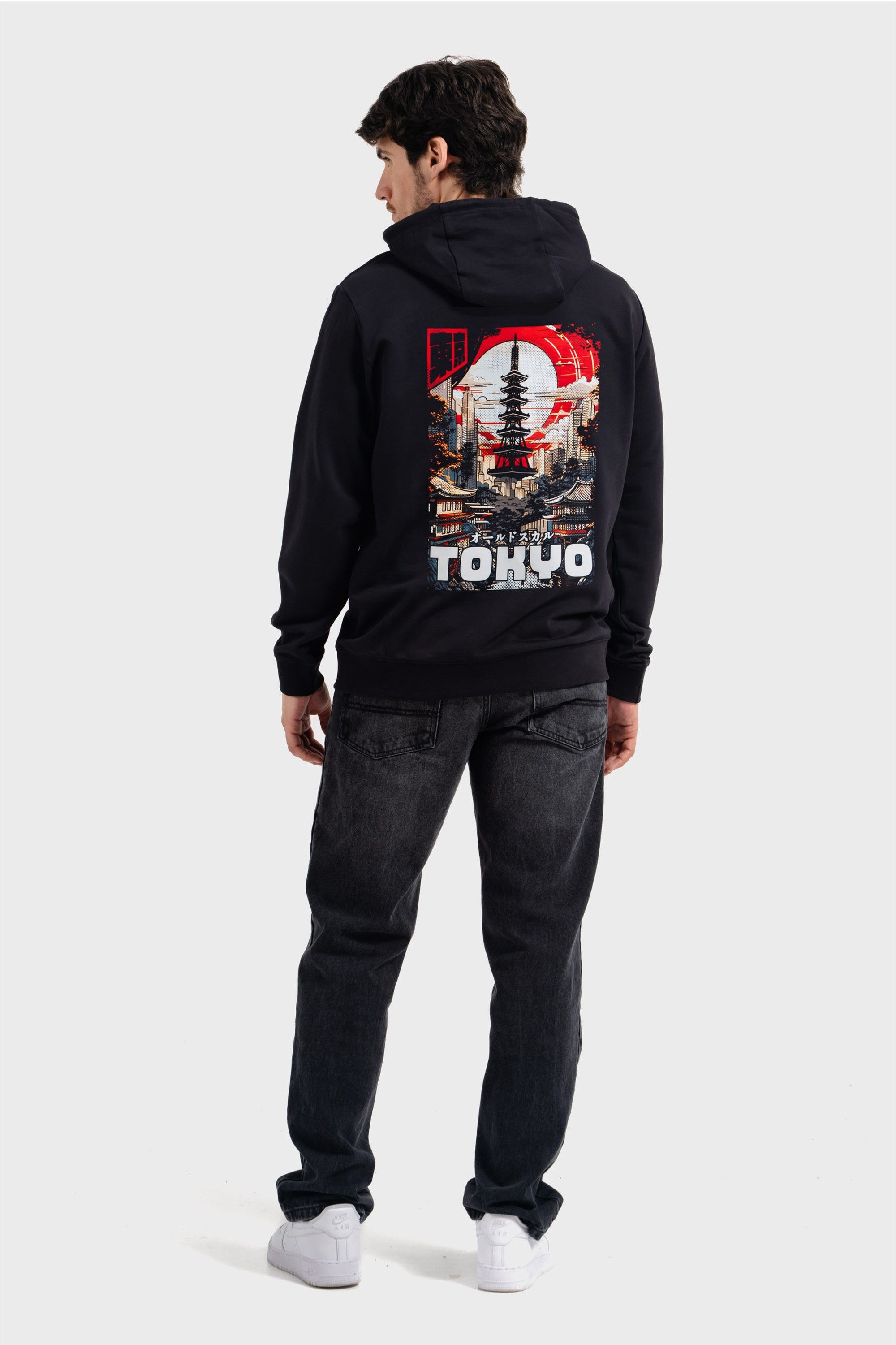 Oldskull Kapuzensweatshirt Tokyo Skyline Manga Graphic Traditionelles fernö günstig online kaufen