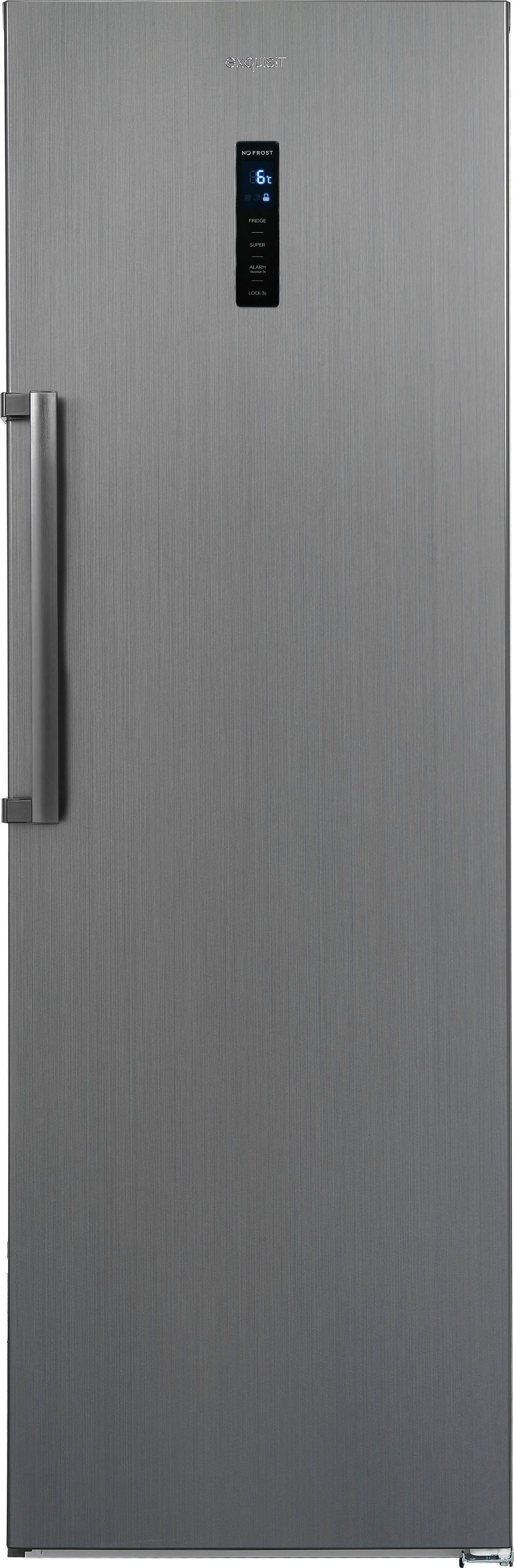 Vollraumkühlschrank 60 grau breit exquisit cm cm hoch, 185 KS360-V-HE-040D,