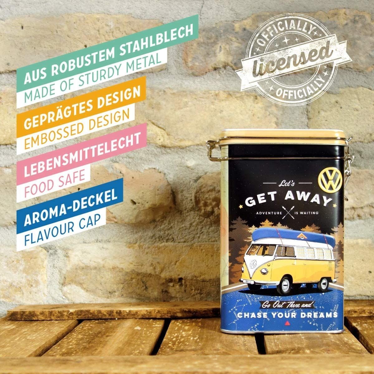- - Get - Away! Bulli Volkswagen Aromadose VW Nostalgic-Art Kaffeedose