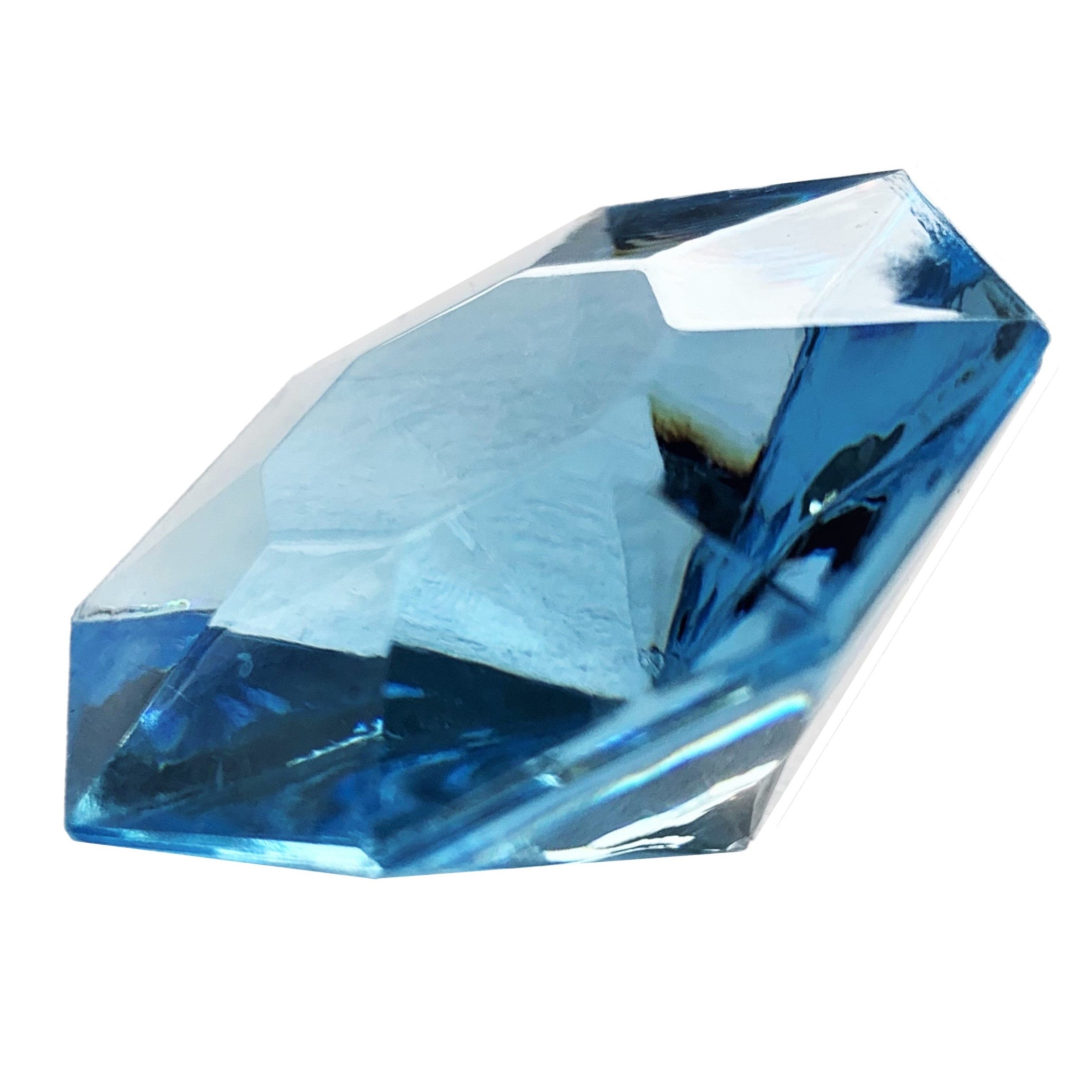 Eurosand Streudeko Deco DIAMANTEN, Kunststoff, 32mm. 10 Stück einer Farbe. HELLBLAU