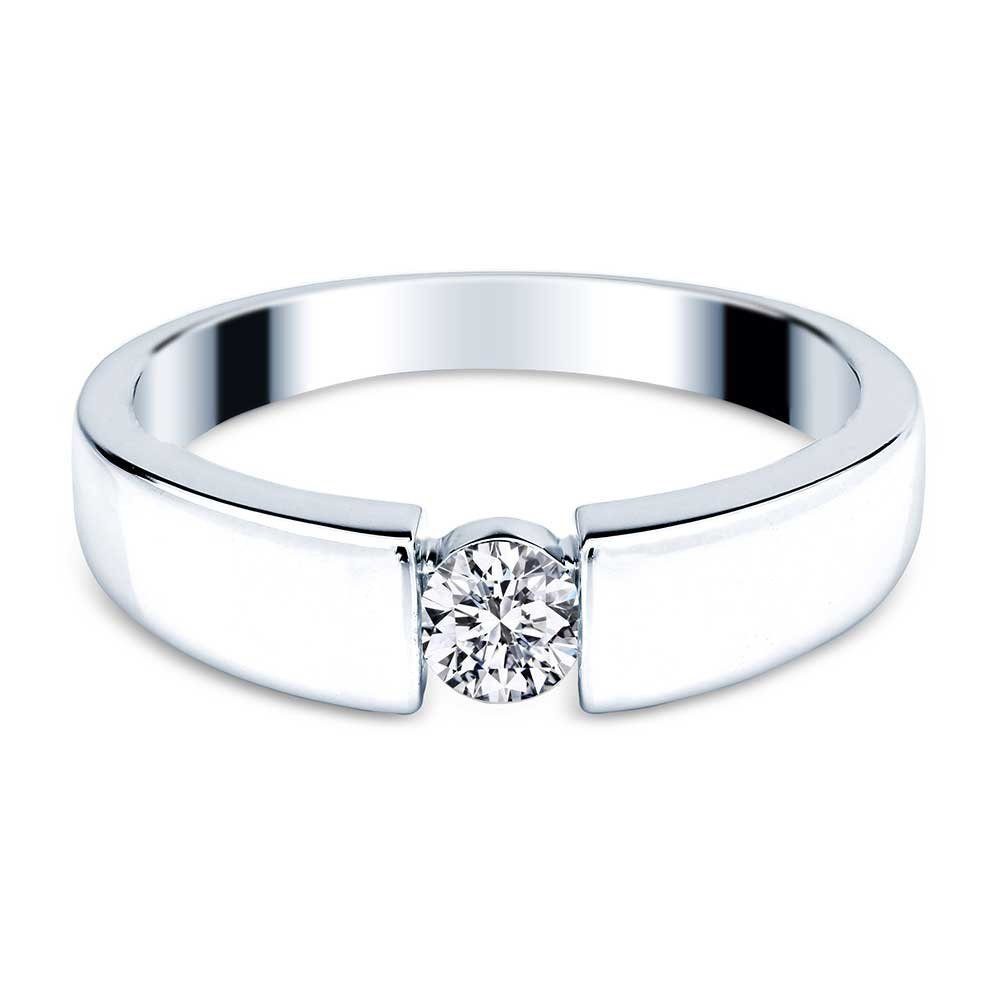 Adam & Eve Verlobungsring Brillantring 585/- Gelbgold - Weißgold 0,10 ct. / 0,15 ct. / 0,25 ct. (Diamantring mit Brilliantschliff), inklusive Echtheitszertifikat - Gravur möglich