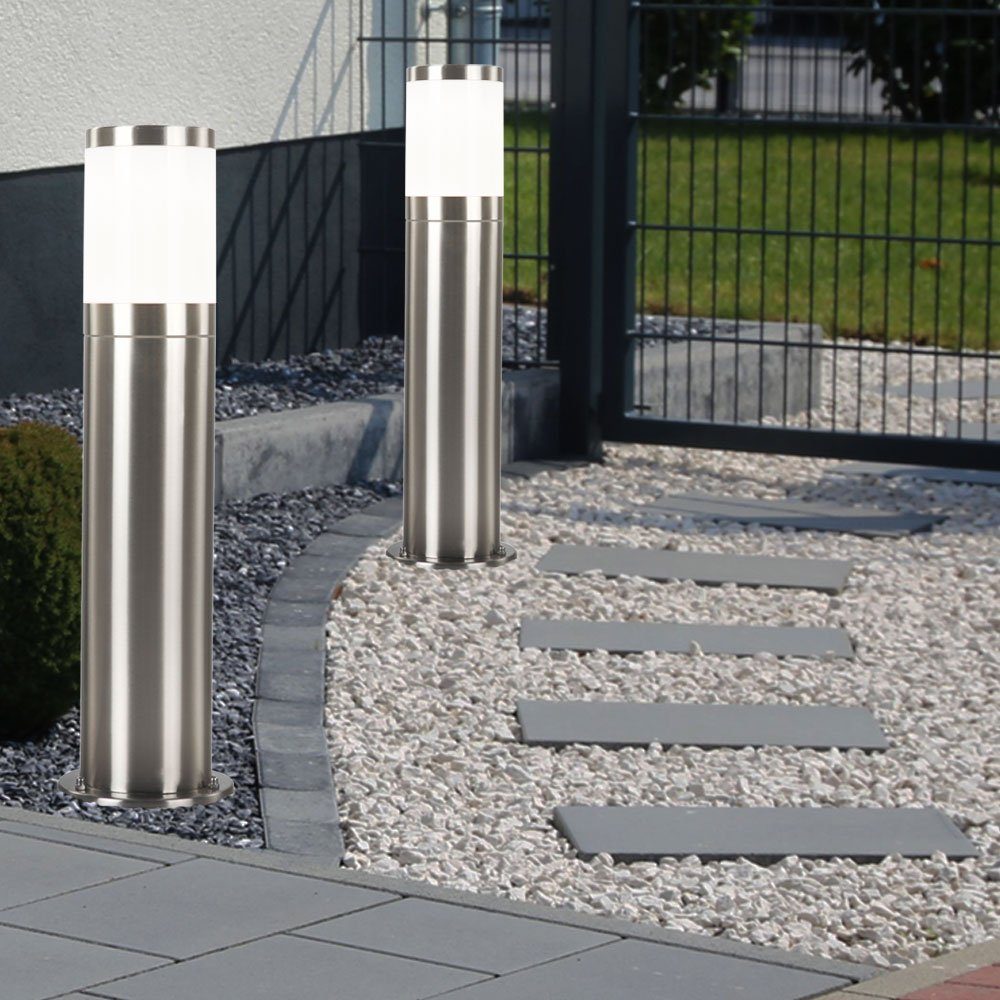 Sockelleuchte, 2er Set LED Außen Stand Sockel Leuchten Garten