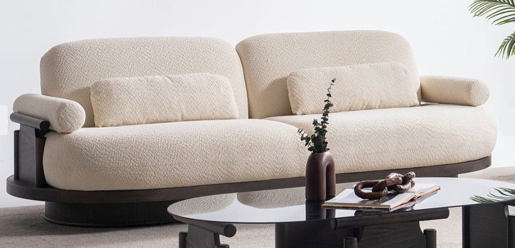 JVmoebel 3-Sitzer Moderner Braun-Beiger Dreisitzer Luxuriöses Polstersofa, 1 Teile, Made in Europa