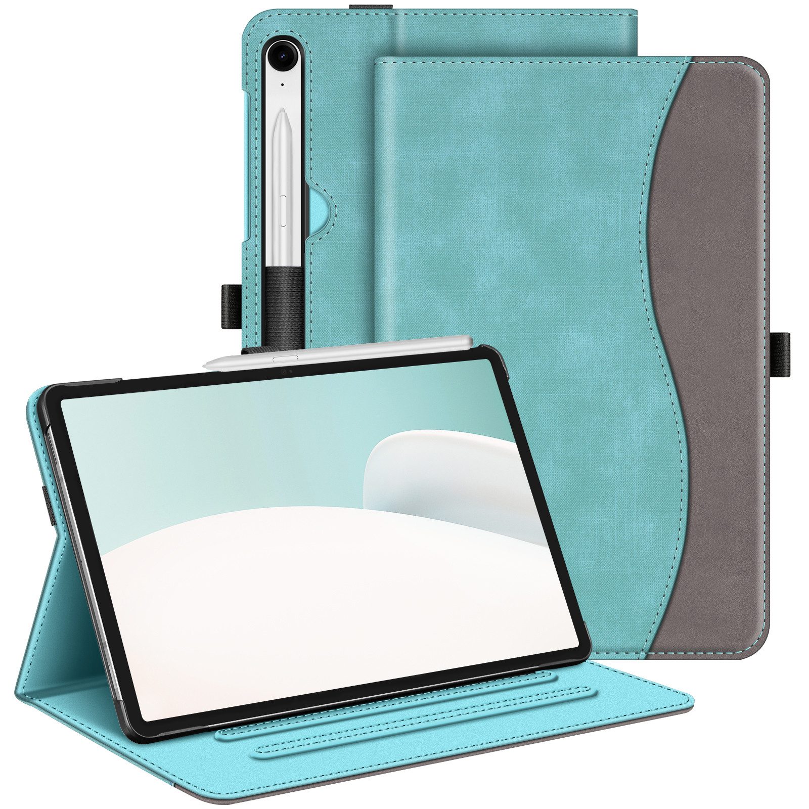 Fintie Tablet-Hülle für Samsung Galaxy Tab S10 Lite/S10 FE/S9 FE 10.9 Zoll & S9 11 Zoll, Multi-Winkel Folio Case mit Dokumentenfach & Auto Schlaf/Wach Funktion