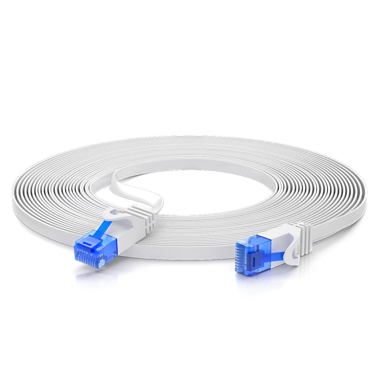 deleyCON deleyCON 30m CAT6 flaches Patchkabel Flachkabel Netzwerkkabel LAN LAN-Kabel