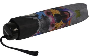 doppler® Taschenregenschirm auffällig bedruckter Damenschirm mit Handöffner, modernes Design auf einem stabilen Taschenschirm