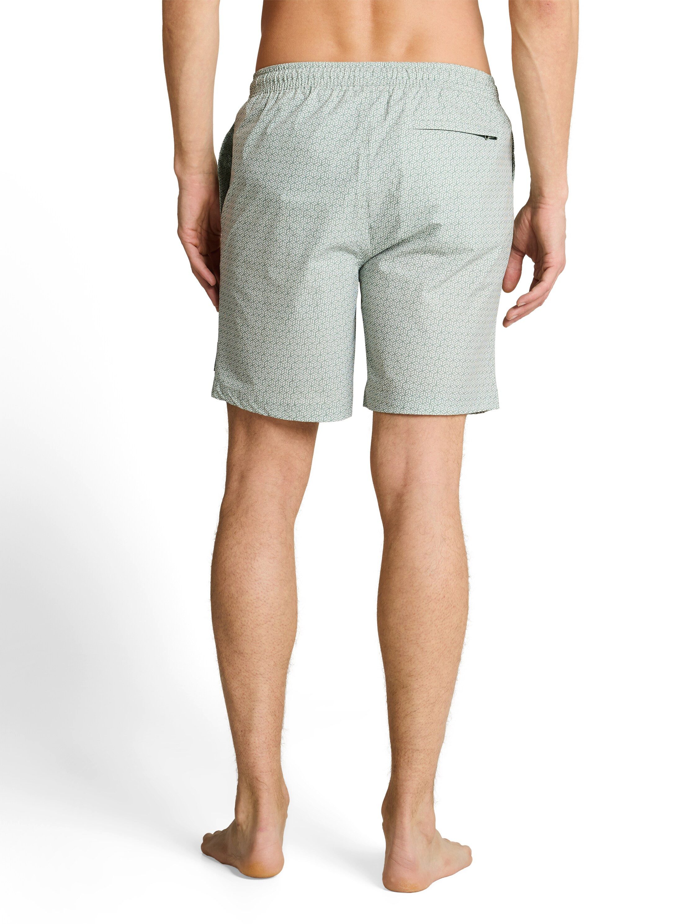 TOM TAILOR Denim Badeshorts Schwimmshorts mit Allover-Print