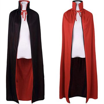 Rouemi Vampir-Kostüm Kostüm Halloween Umhang mit Kapuze, Vampir, Magier, Dracula Kostüm